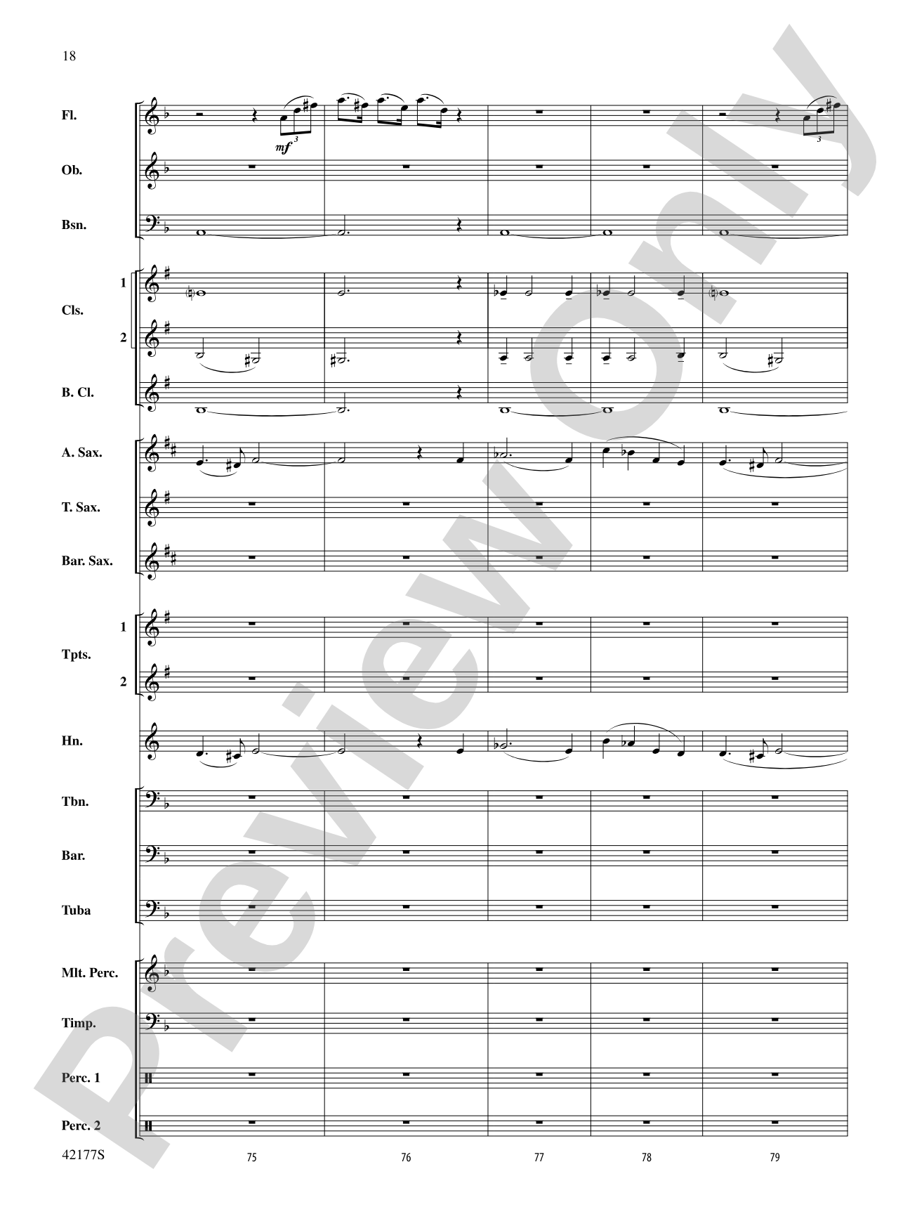 "The New World," Finale from: Concert Band Conductor Score & Parts