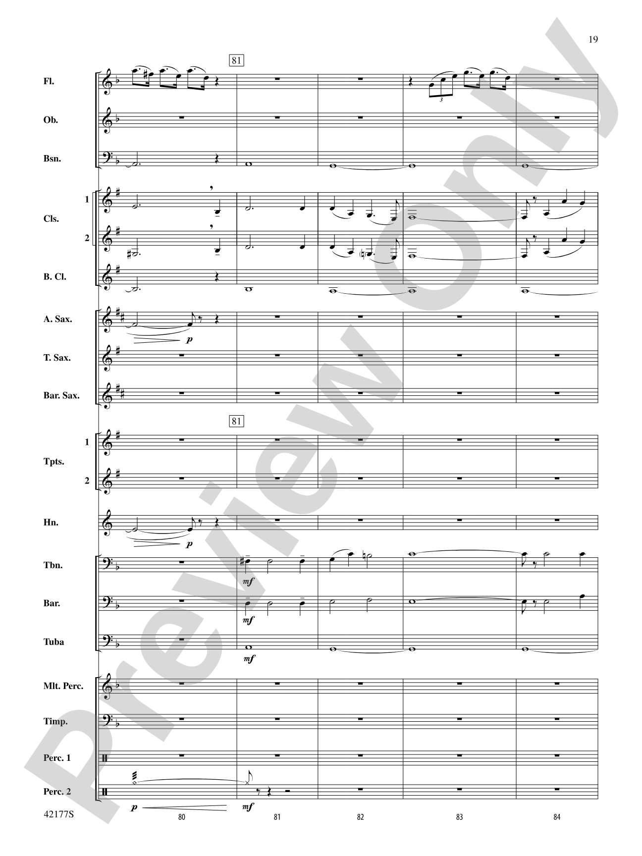 "The New World," Finale from: Concert Band Conductor Score & Parts