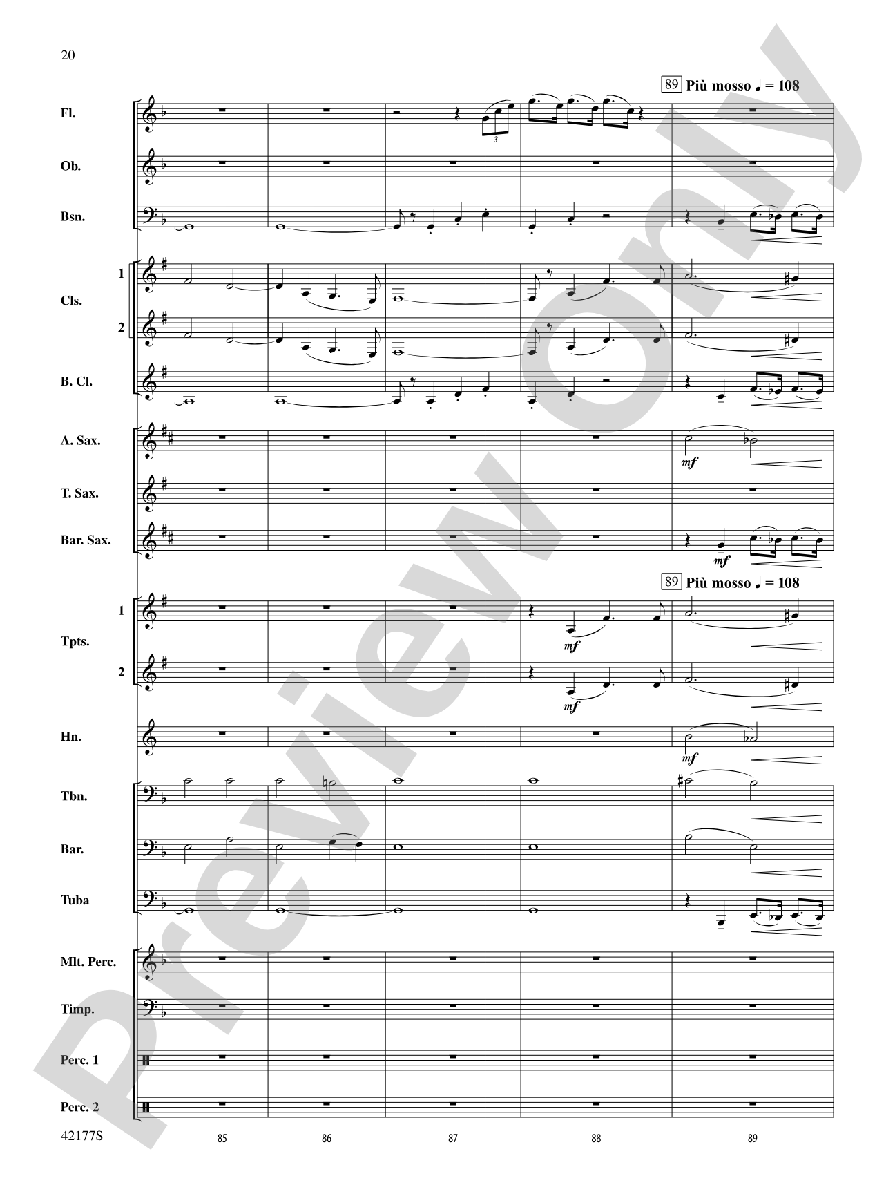 "The New World," Finale from: Concert Band Conductor Score & Parts
