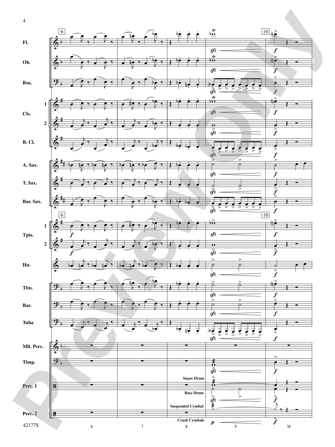 "The New World," Finale from: Concert Band Conductor Score & Parts