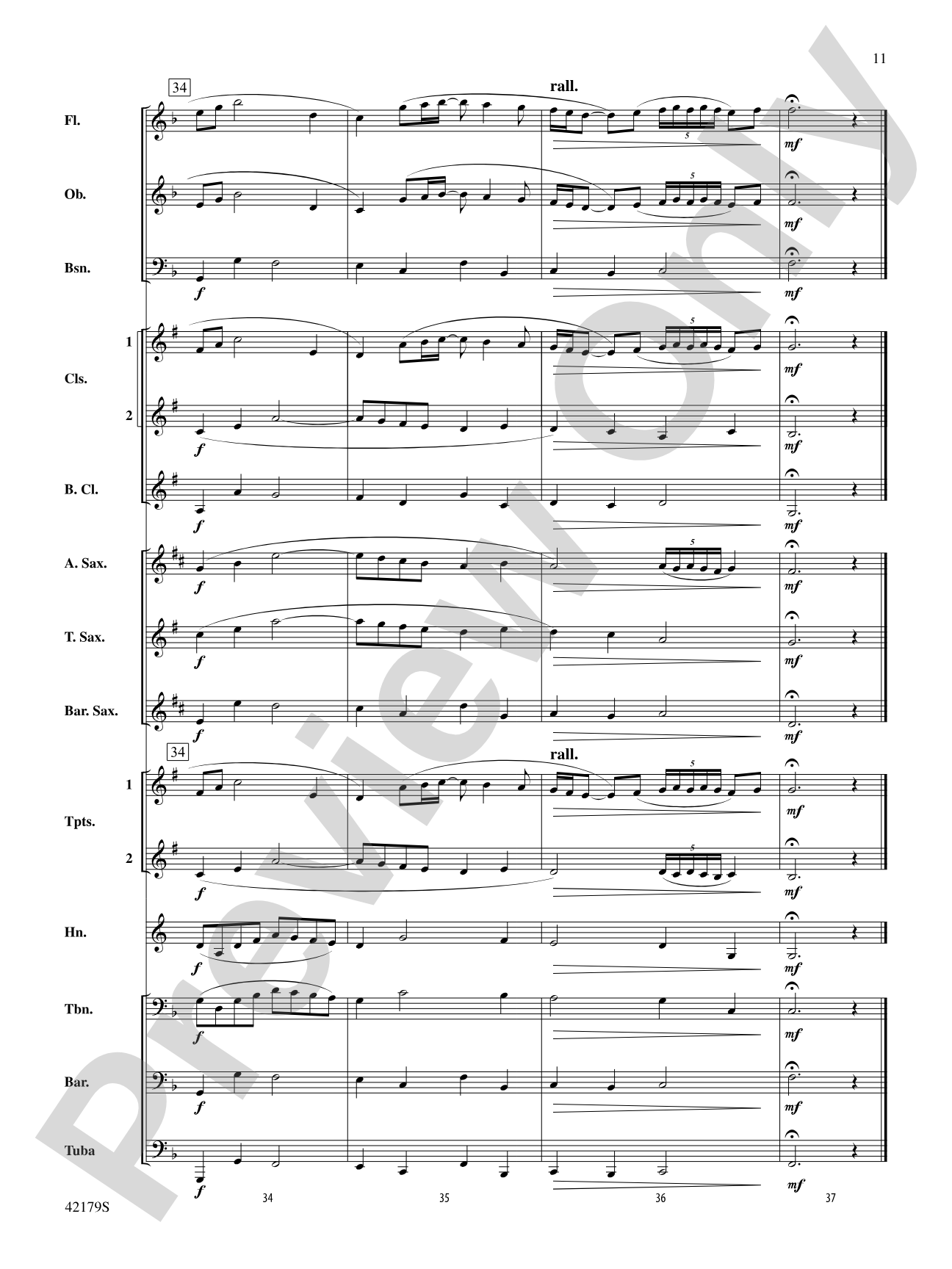 Aria: Concert Band Conductor Score & Parts