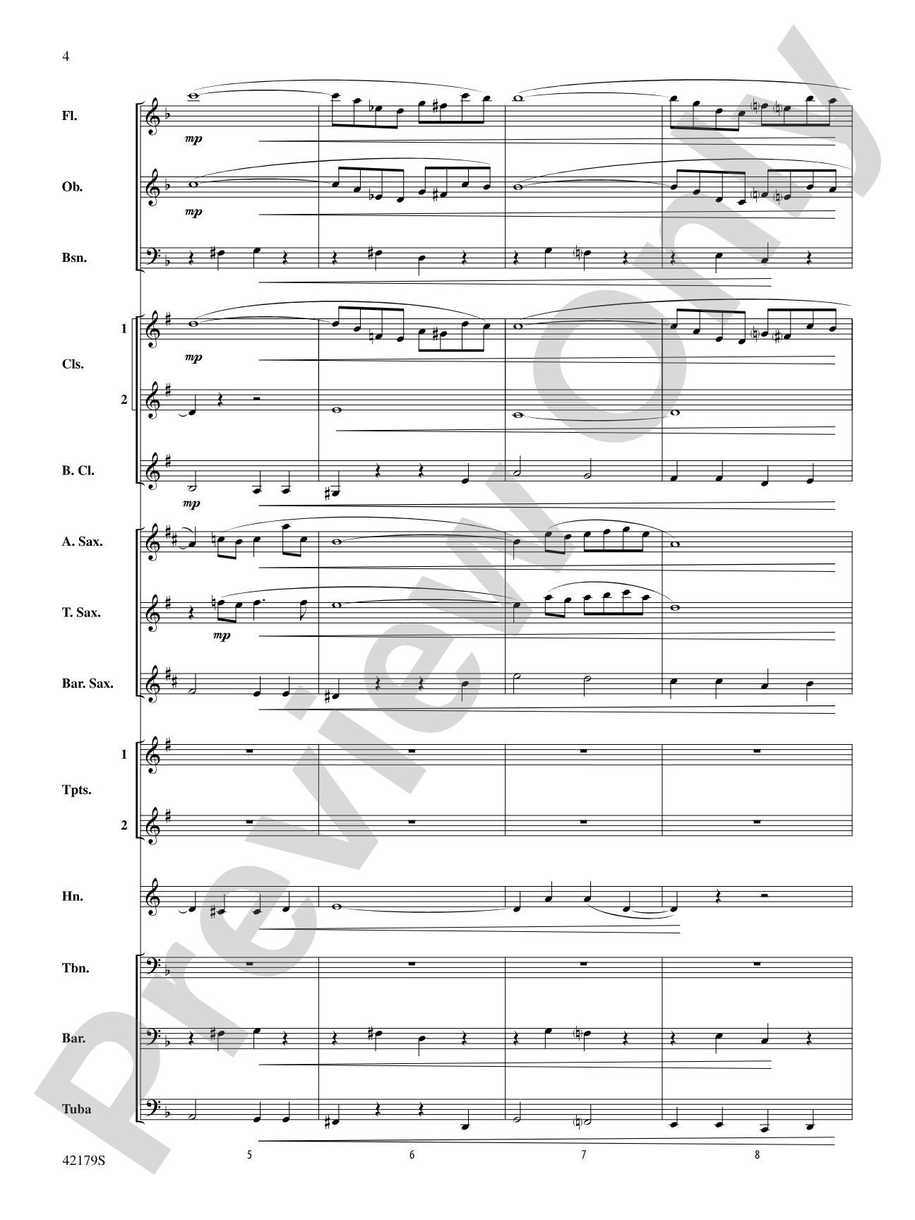 Aria: Concert Band Conductor Score & Parts