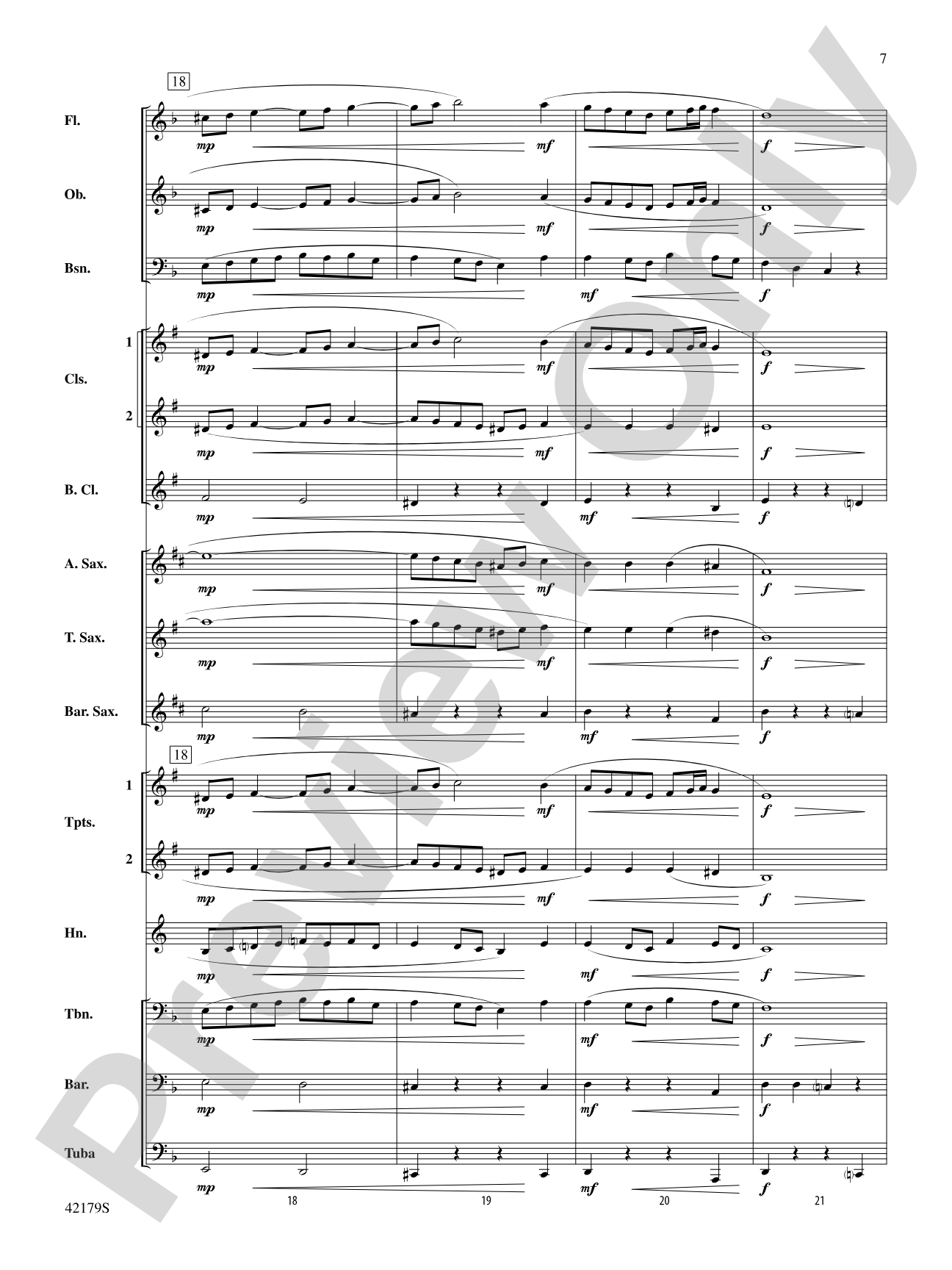 Aria: Concert Band Conductor Score & Parts