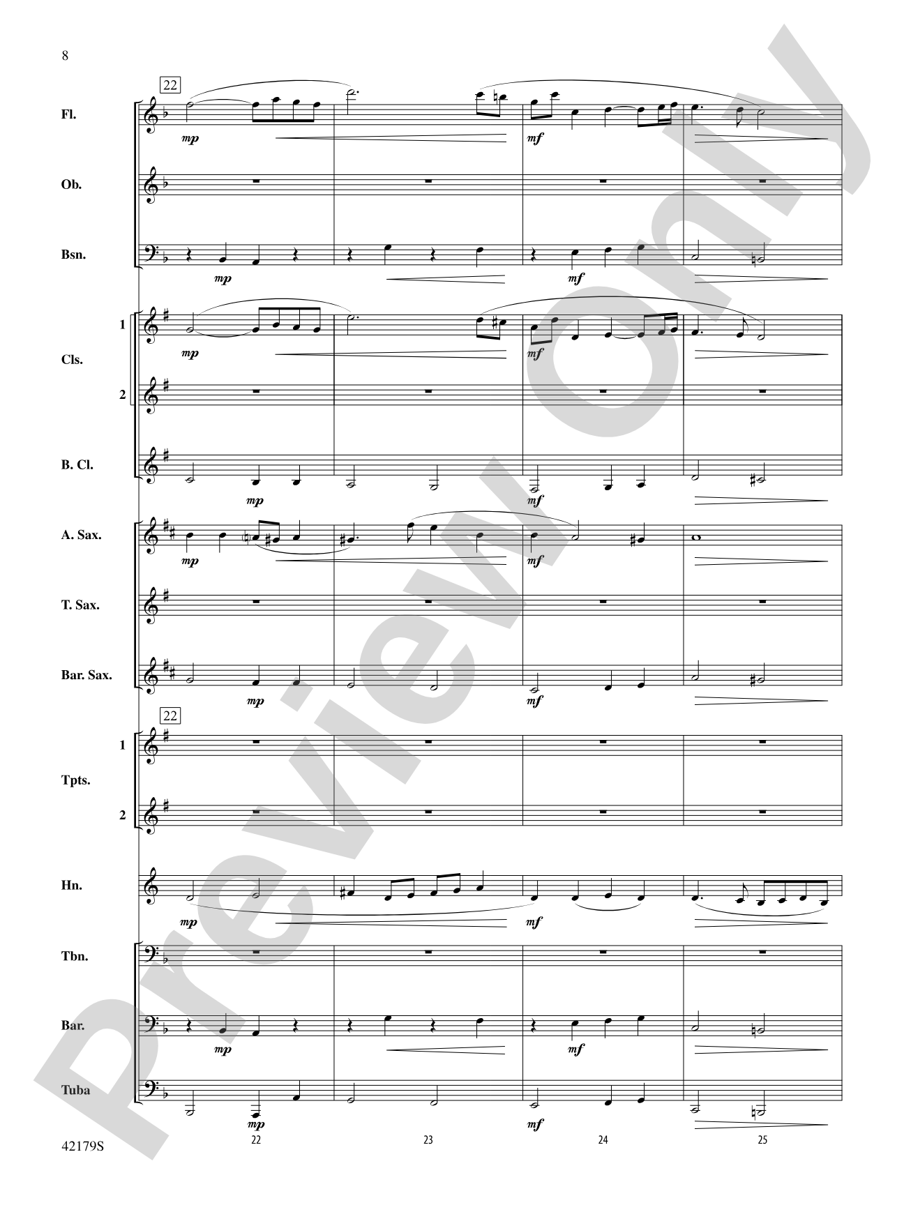 Aria: Concert Band Conductor Score & Parts