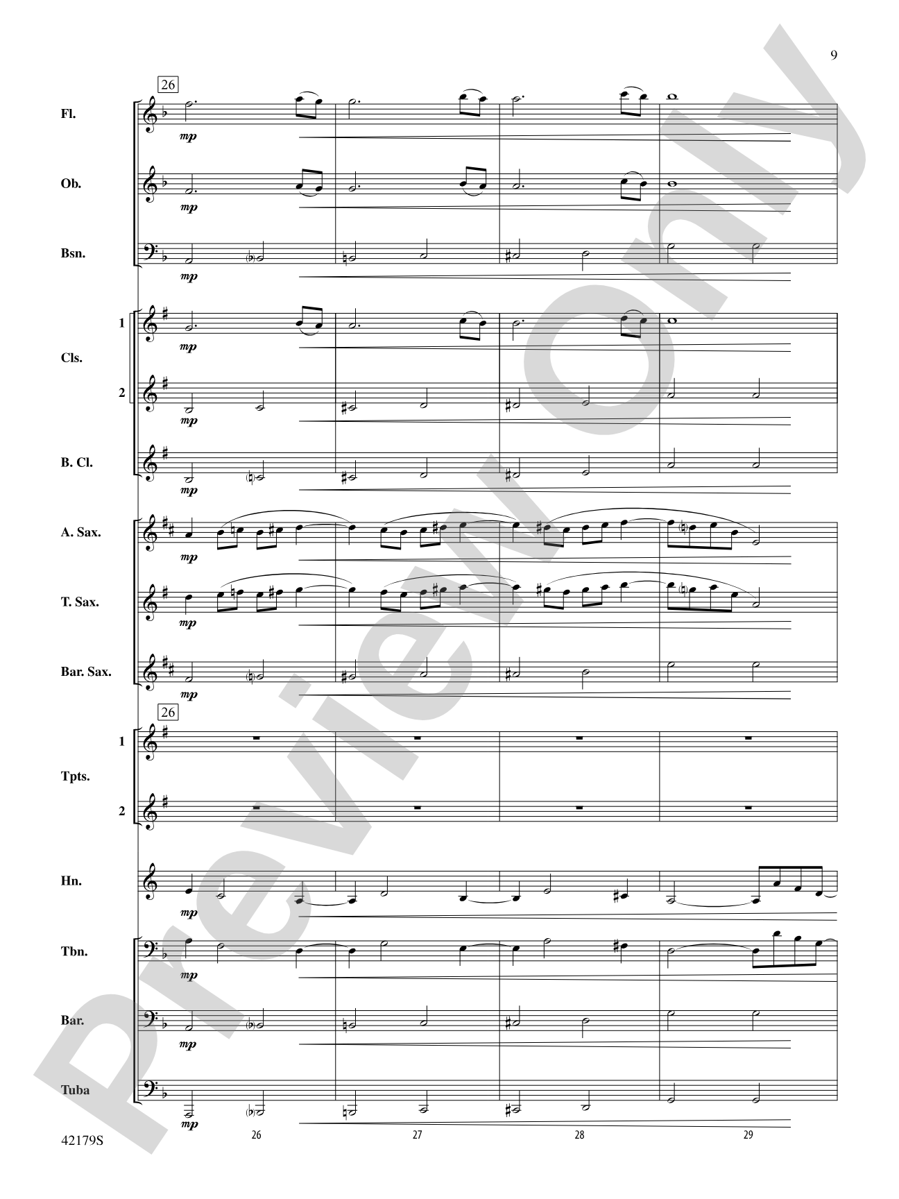 Aria: Concert Band Conductor Score & Parts