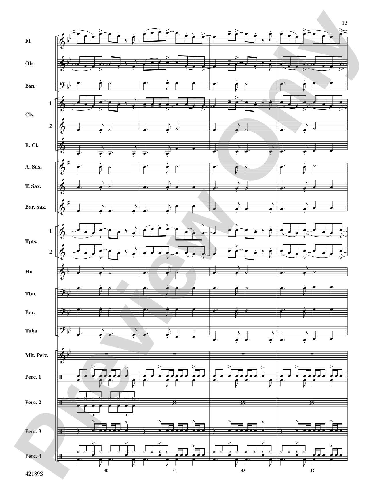 Roar: Concert Band Conductor Score & Parts
