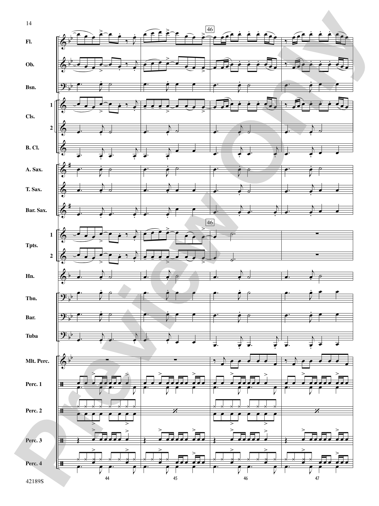 Roar: Concert Band Conductor Score & Parts