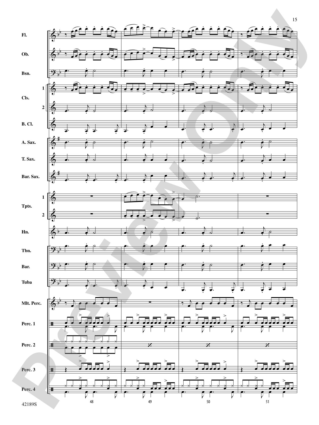 Roar: Concert Band Conductor Score & Parts