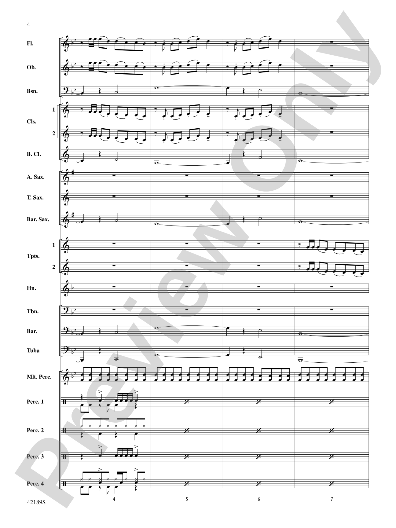 Roar: Concert Band Conductor Score & Parts