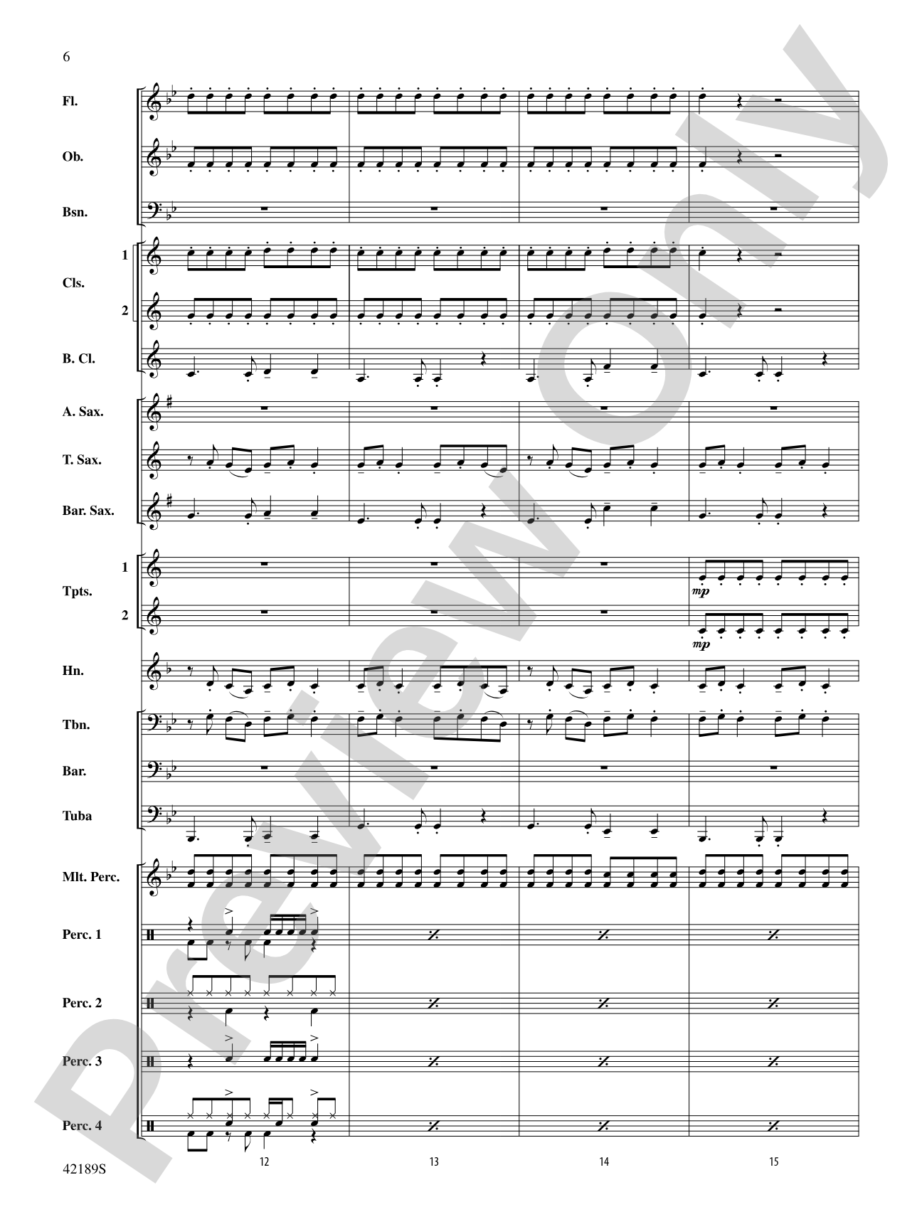 Roar: Concert Band Conductor Score & Parts