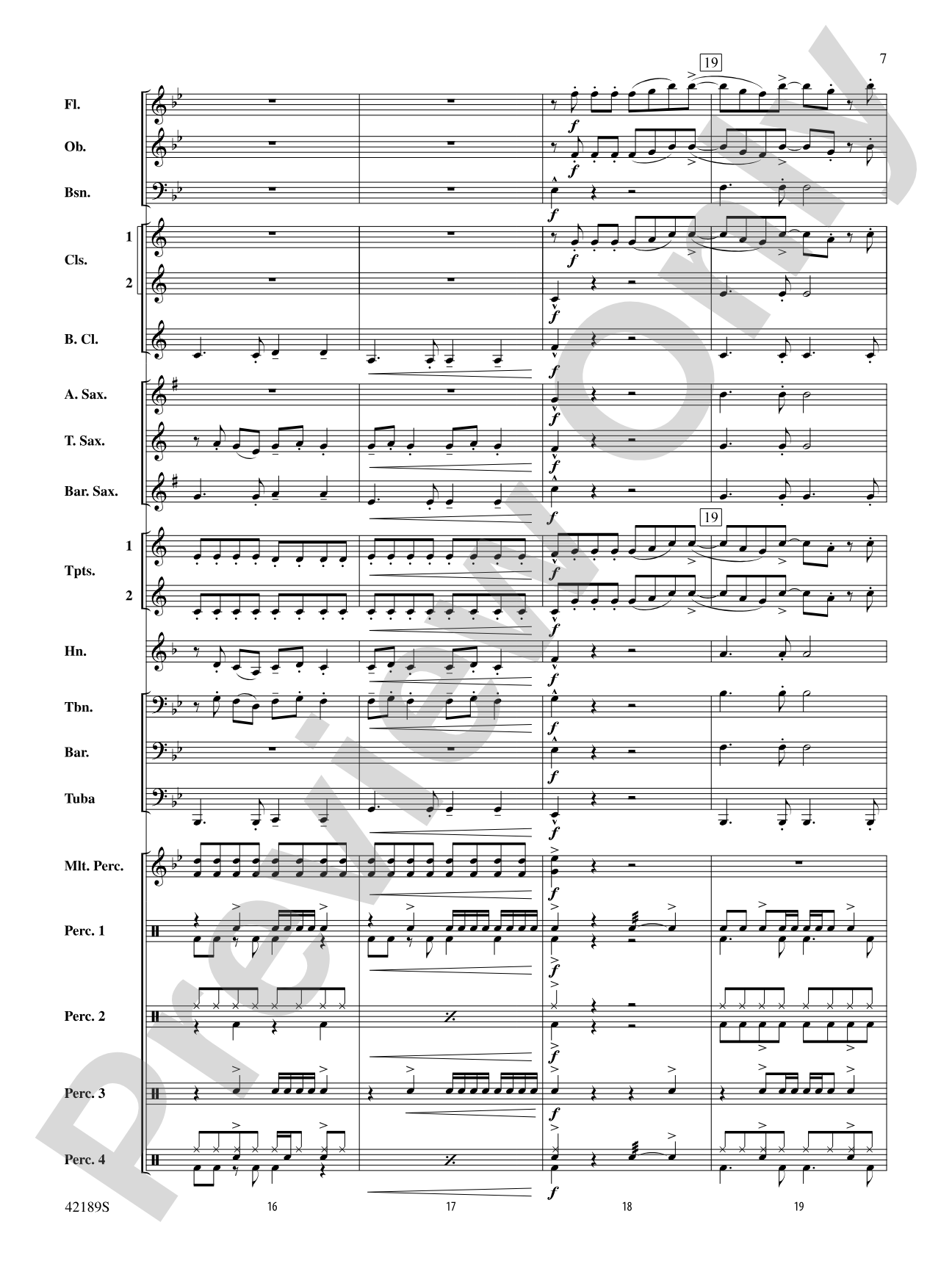 Roar: Concert Band Conductor Score & Parts