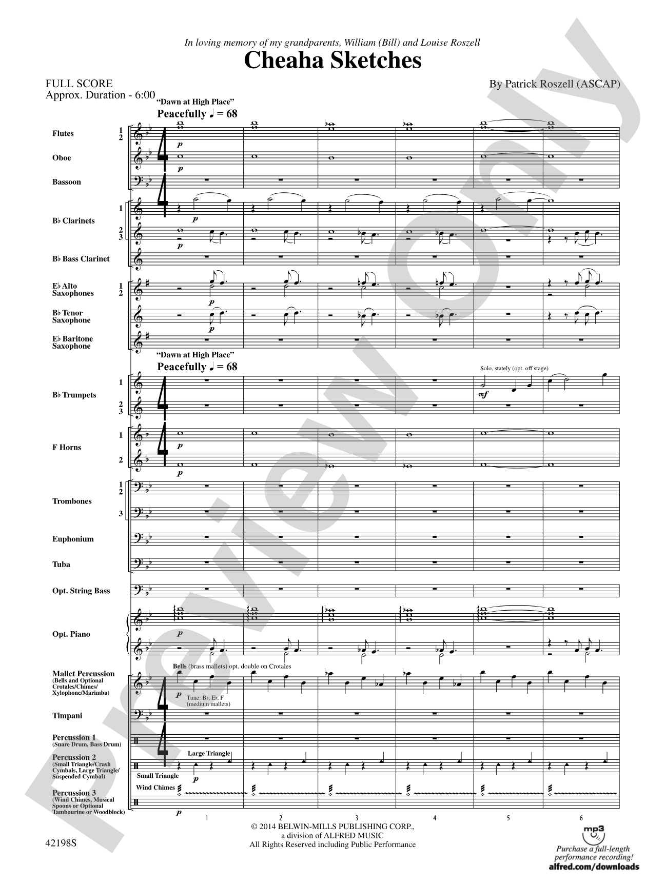 Cheaha Sketches: Concert Band Conductor Score & Parts