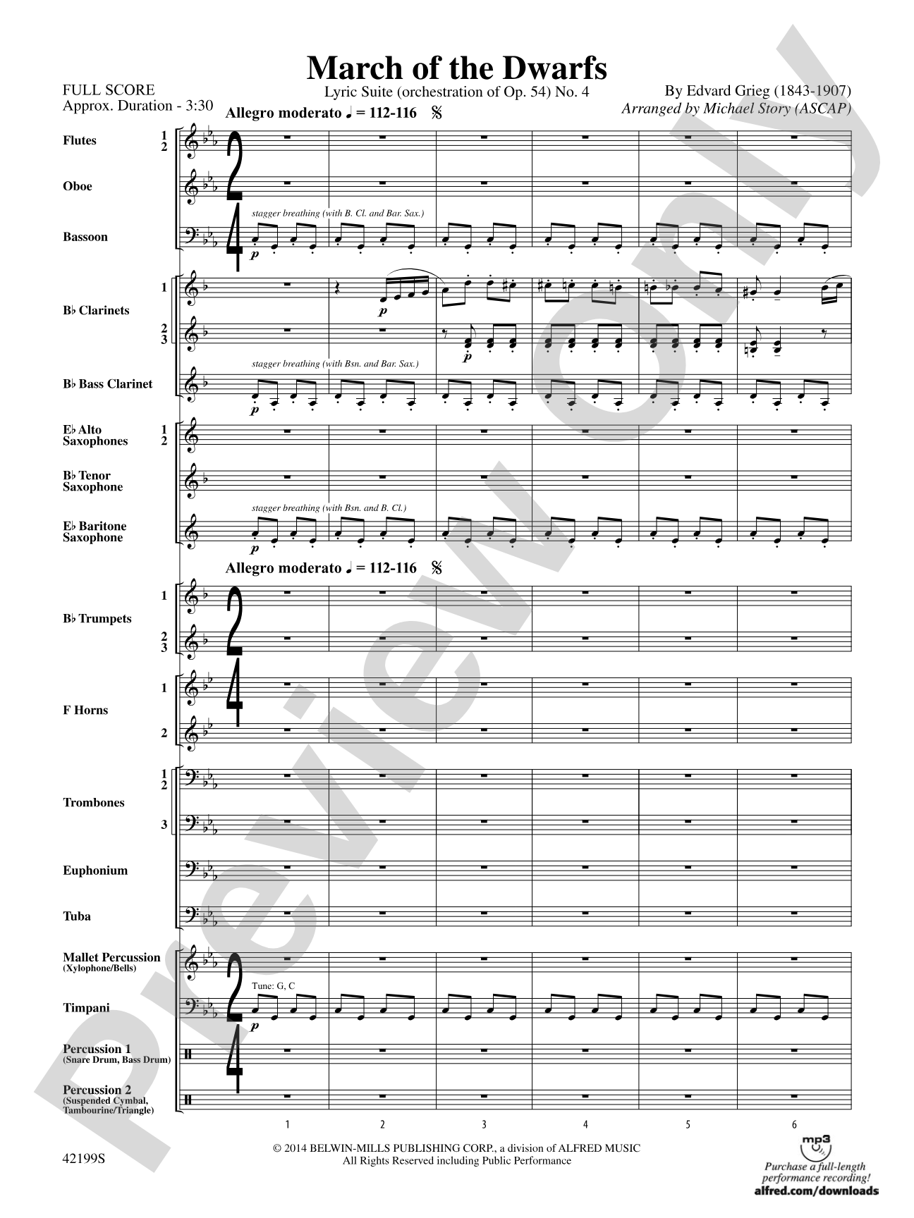 March of the Dwarfs: Concert Band Conductor Score & Parts