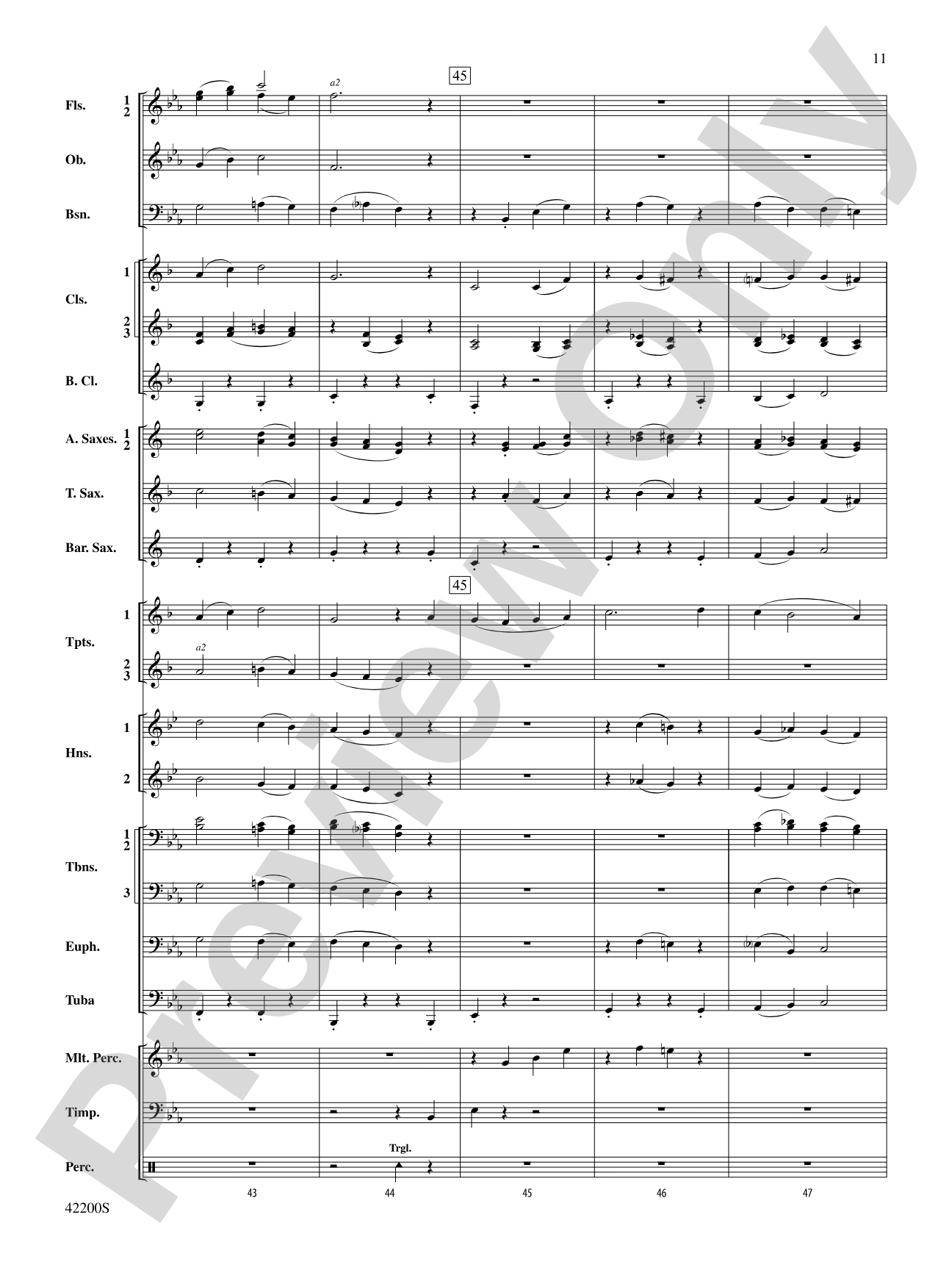 Colonial Song: Concert Band Conductor Score & Parts