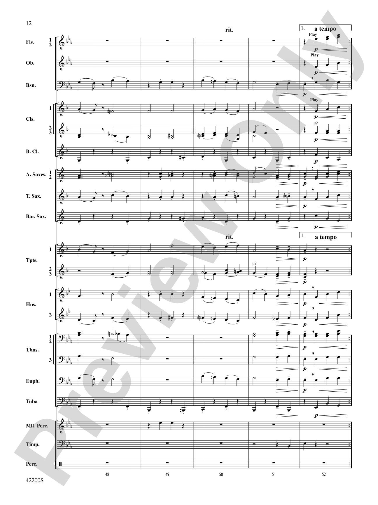 Colonial Song: Concert Band Conductor Score & Parts
