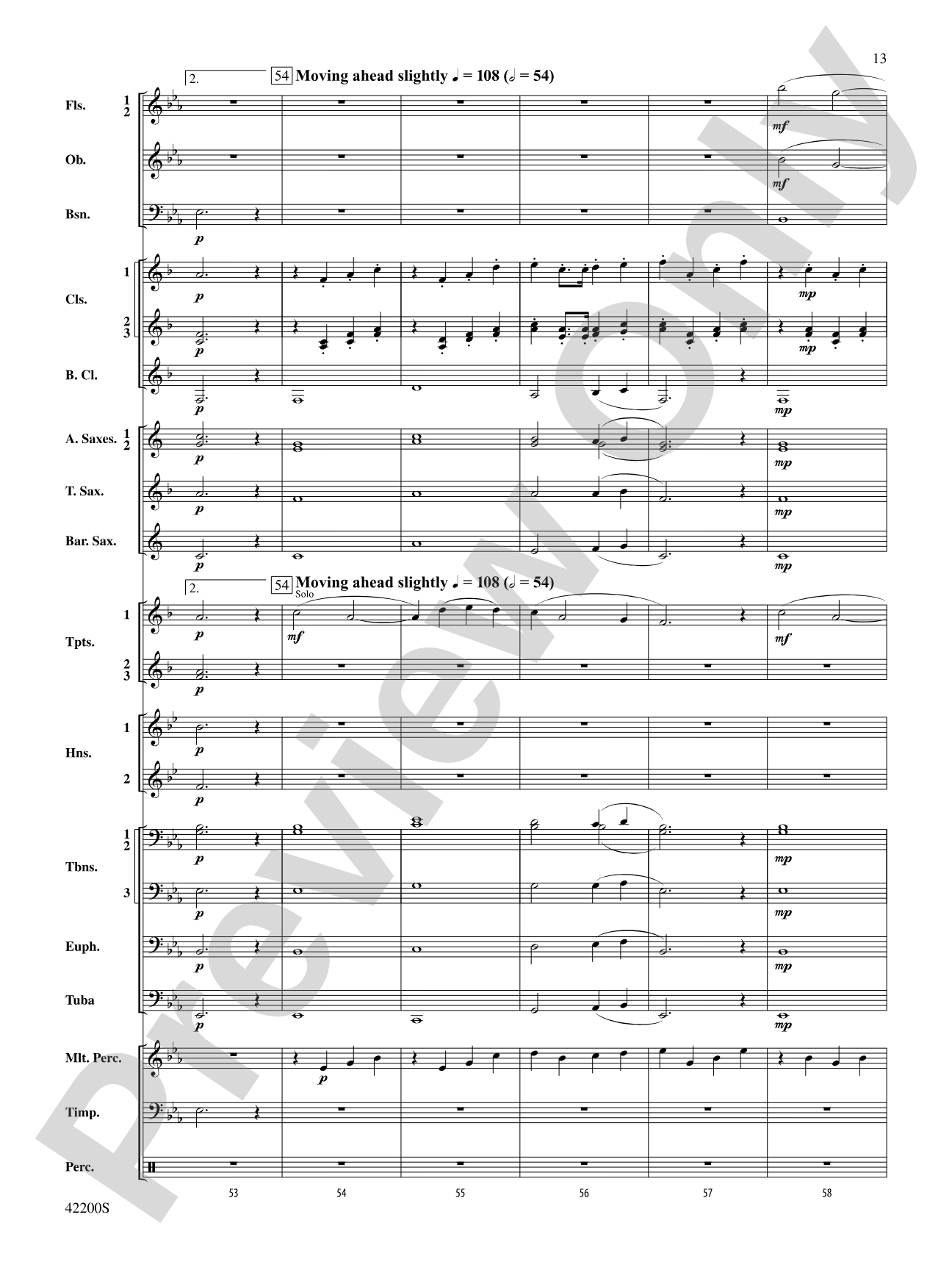 Colonial Song: Concert Band Conductor Score & Parts