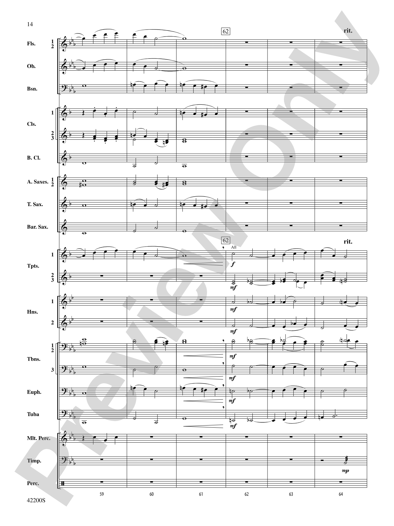 Colonial Song: Concert Band Conductor Score & Parts