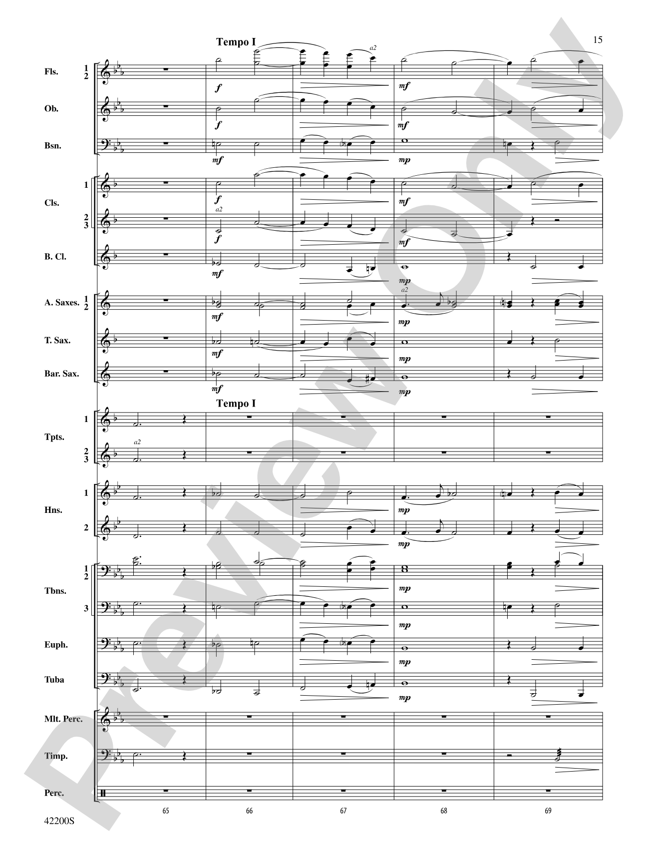 Colonial Song: Concert Band Conductor Score & Parts