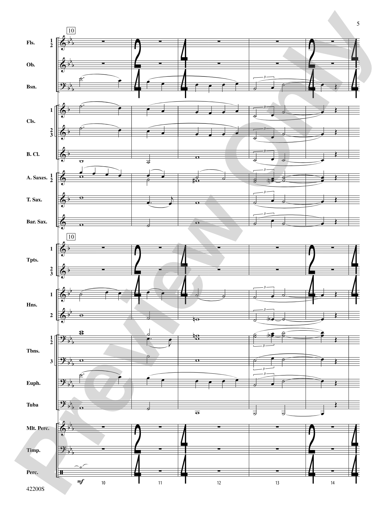 Colonial Song: Concert Band Conductor Score & Parts