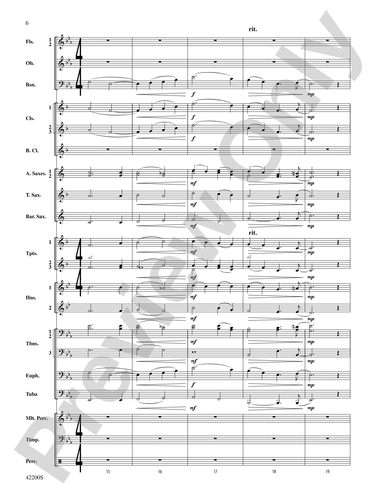 Colonial Song: Concert Band Conductor Score & Parts