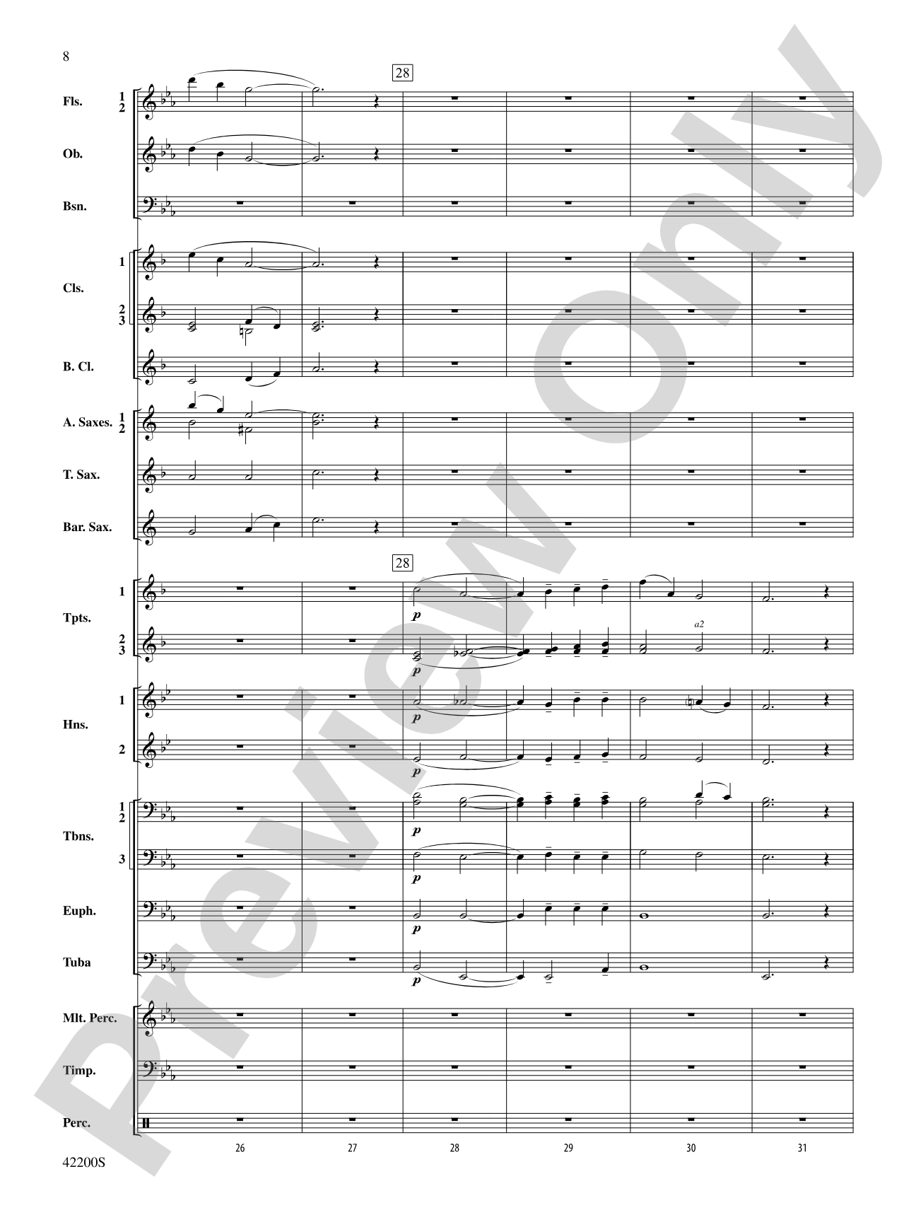 Colonial Song: Concert Band Conductor Score & Parts
