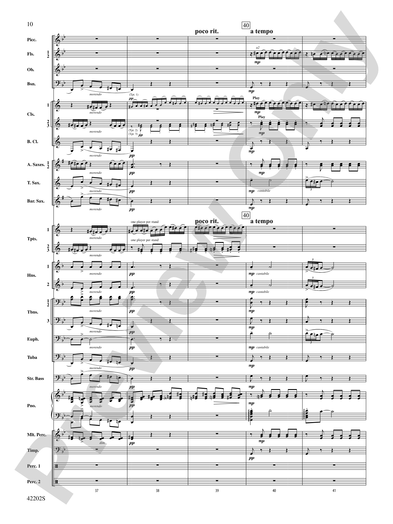 Air & Rigaudon: Concert Band Conductor Score & Parts