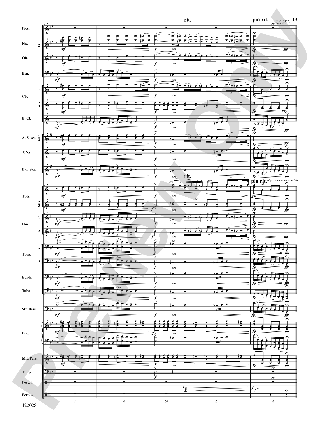 Air & Rigaudon: Concert Band Conductor Score & Parts