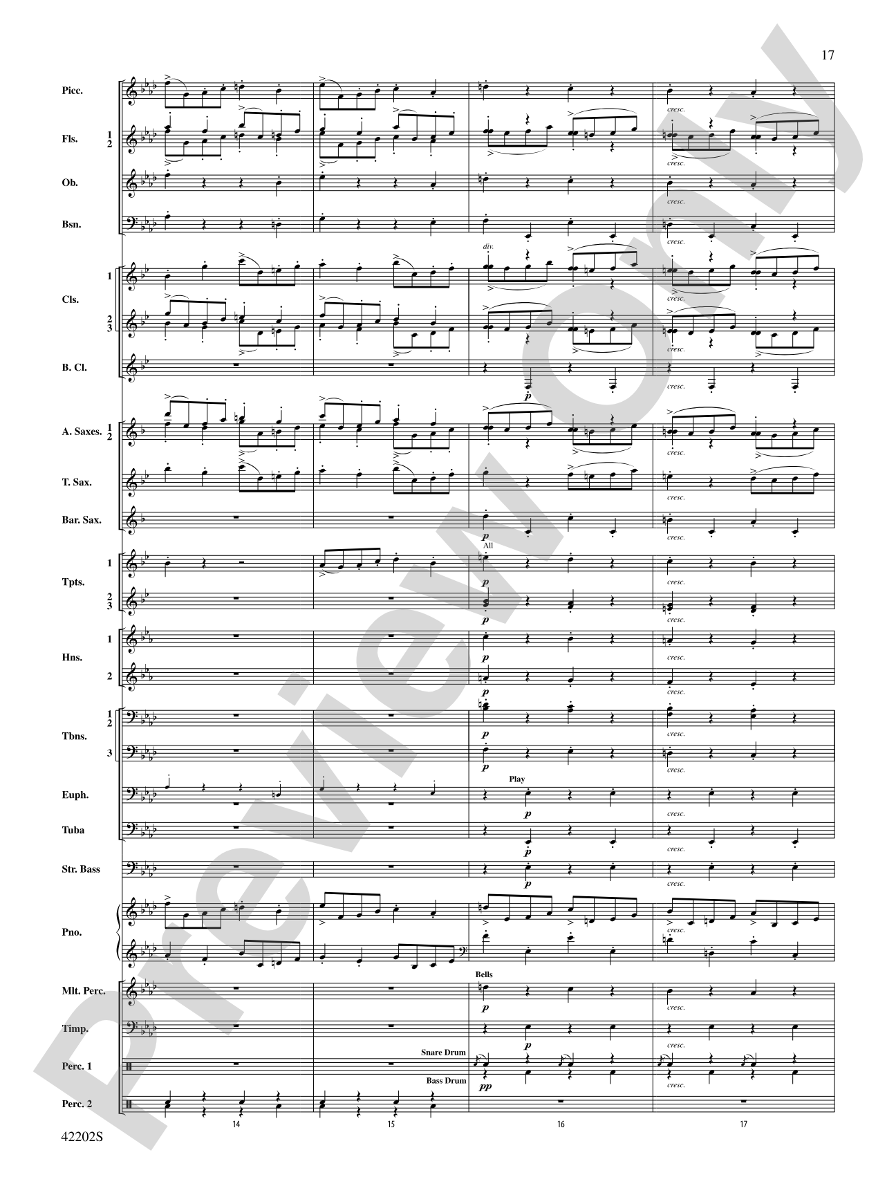 Air & Rigaudon: Concert Band Conductor Score & Parts