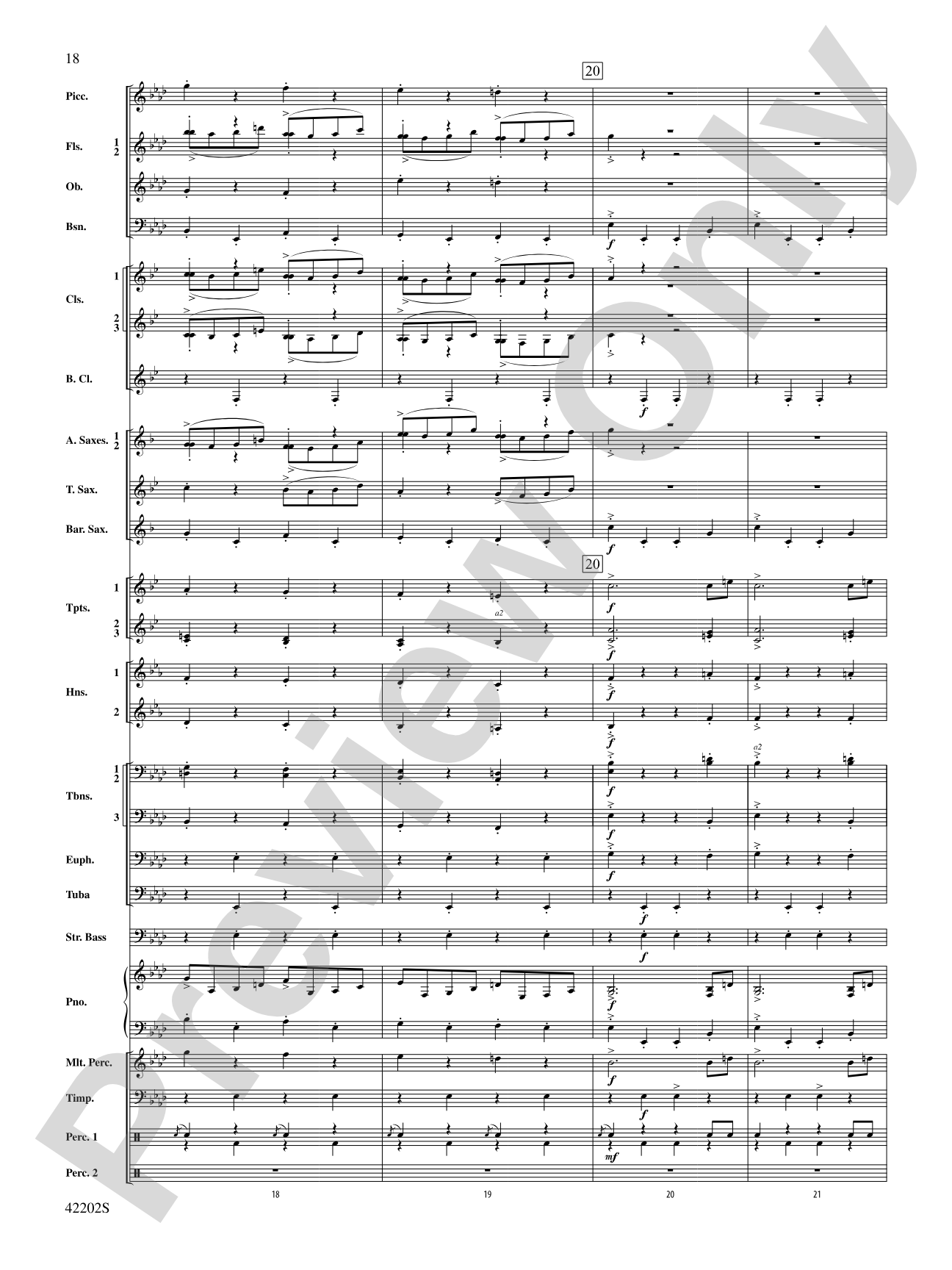 Air & Rigaudon: Concert Band Conductor Score & Parts