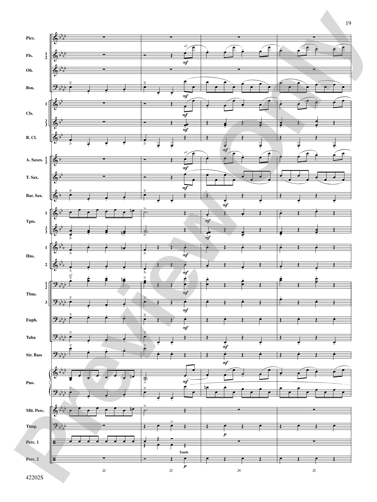 Air & Rigaudon: Concert Band Conductor Score & Parts
