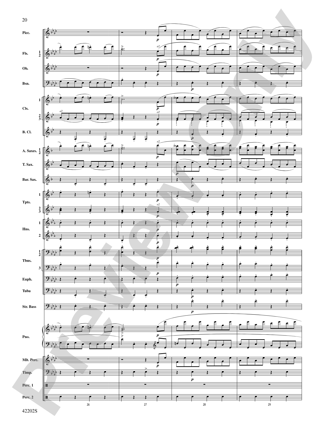 Air & Rigaudon: Concert Band Conductor Score & Parts