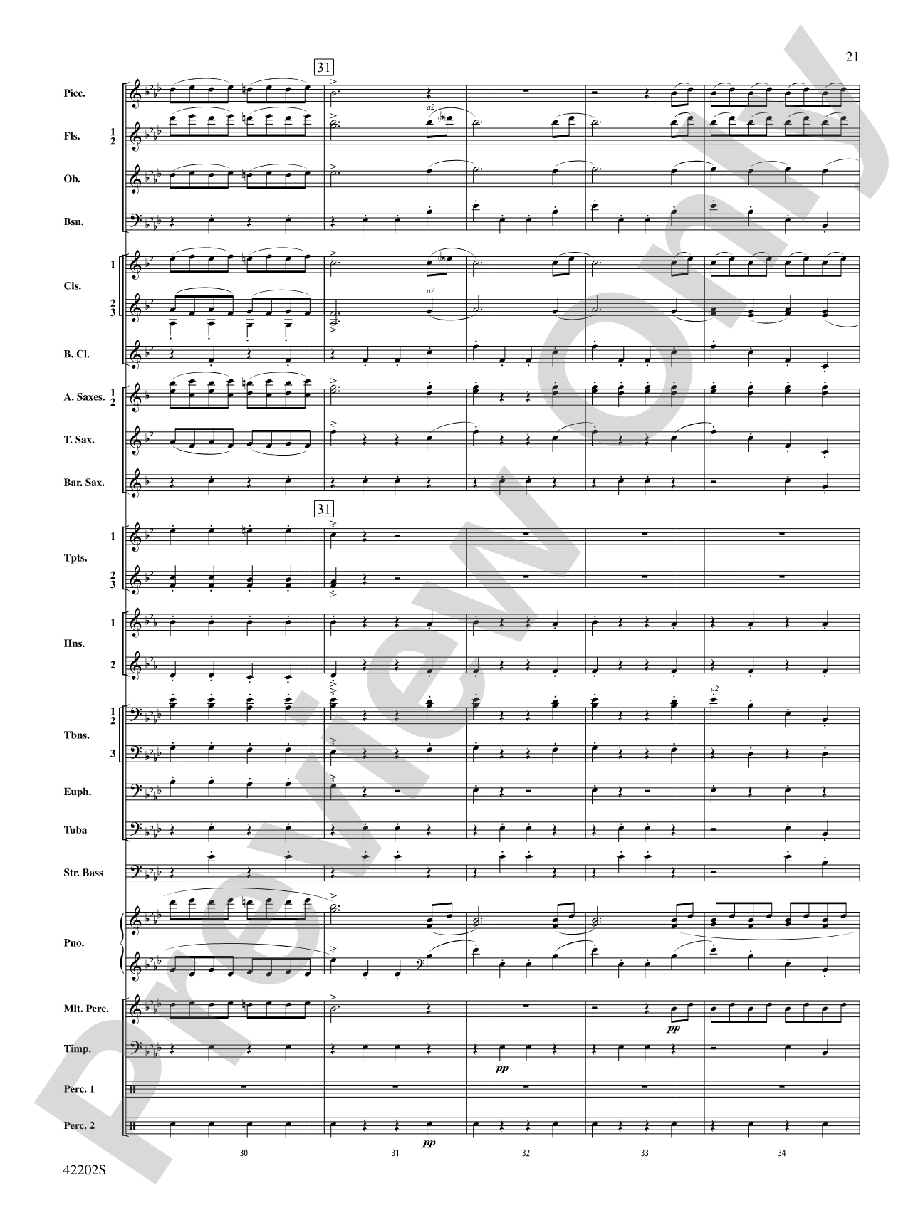 Air & Rigaudon: Concert Band Conductor Score & Parts