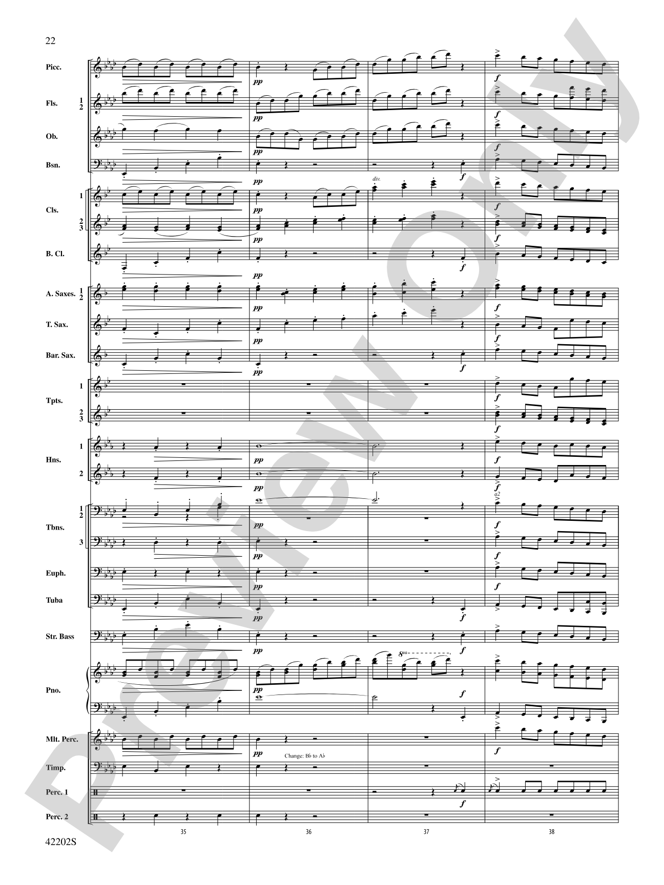 Air & Rigaudon: Concert Band Conductor Score & Parts