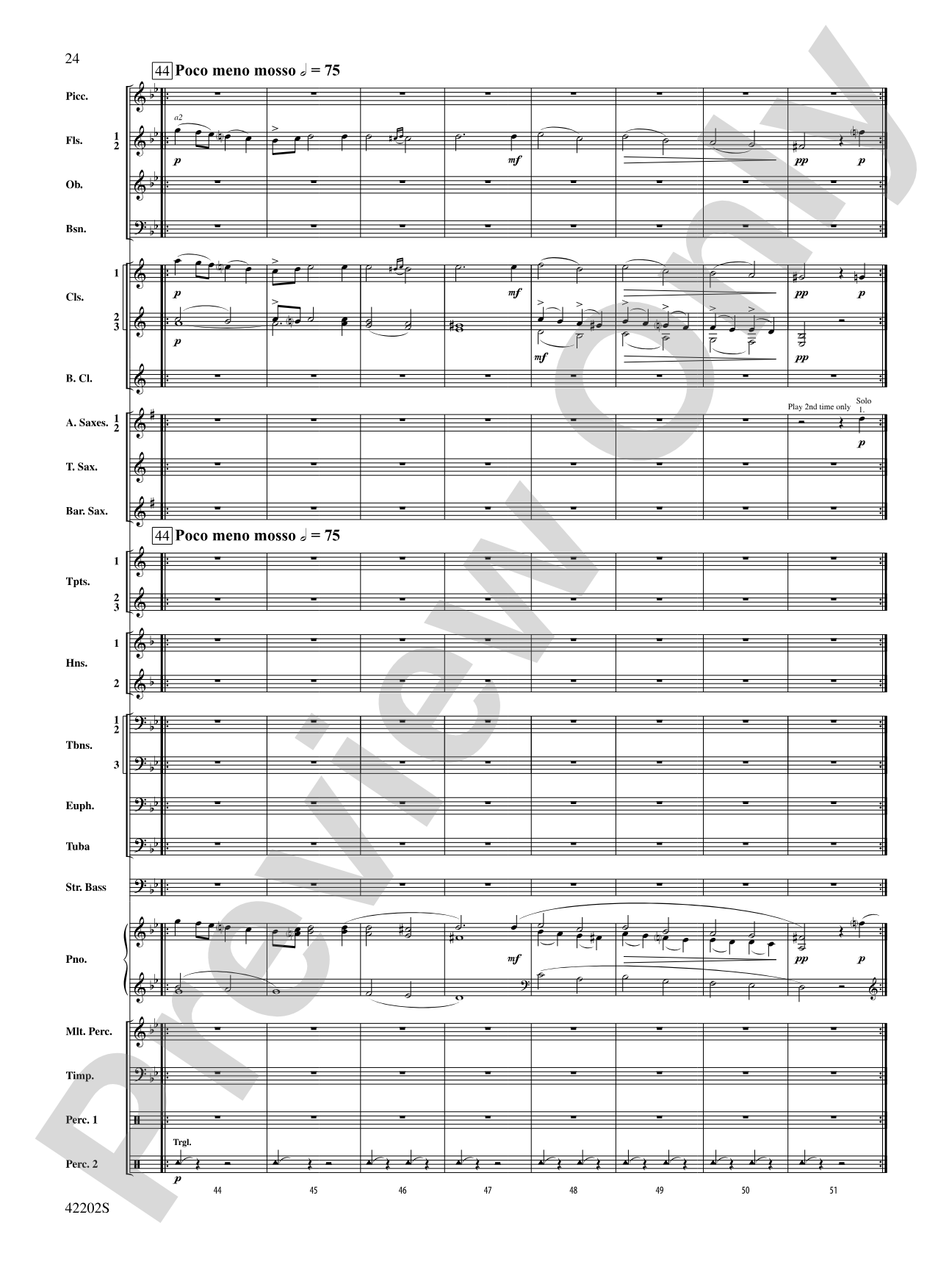 Air & Rigaudon: Concert Band Conductor Score & Parts