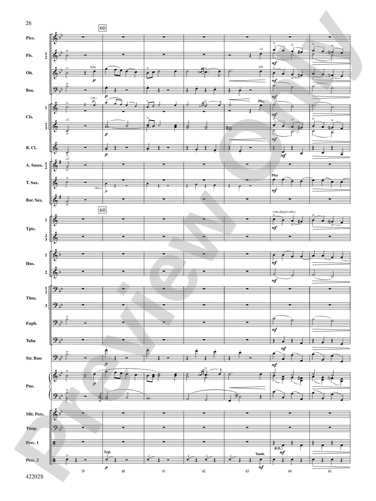 Air & Rigaudon: Concert Band Conductor Score & Parts