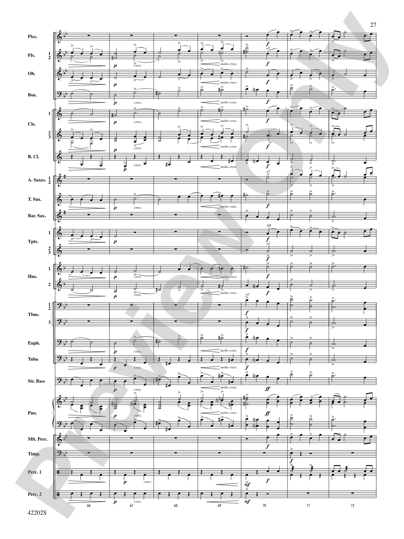 Air & Rigaudon: Concert Band Conductor Score & Parts