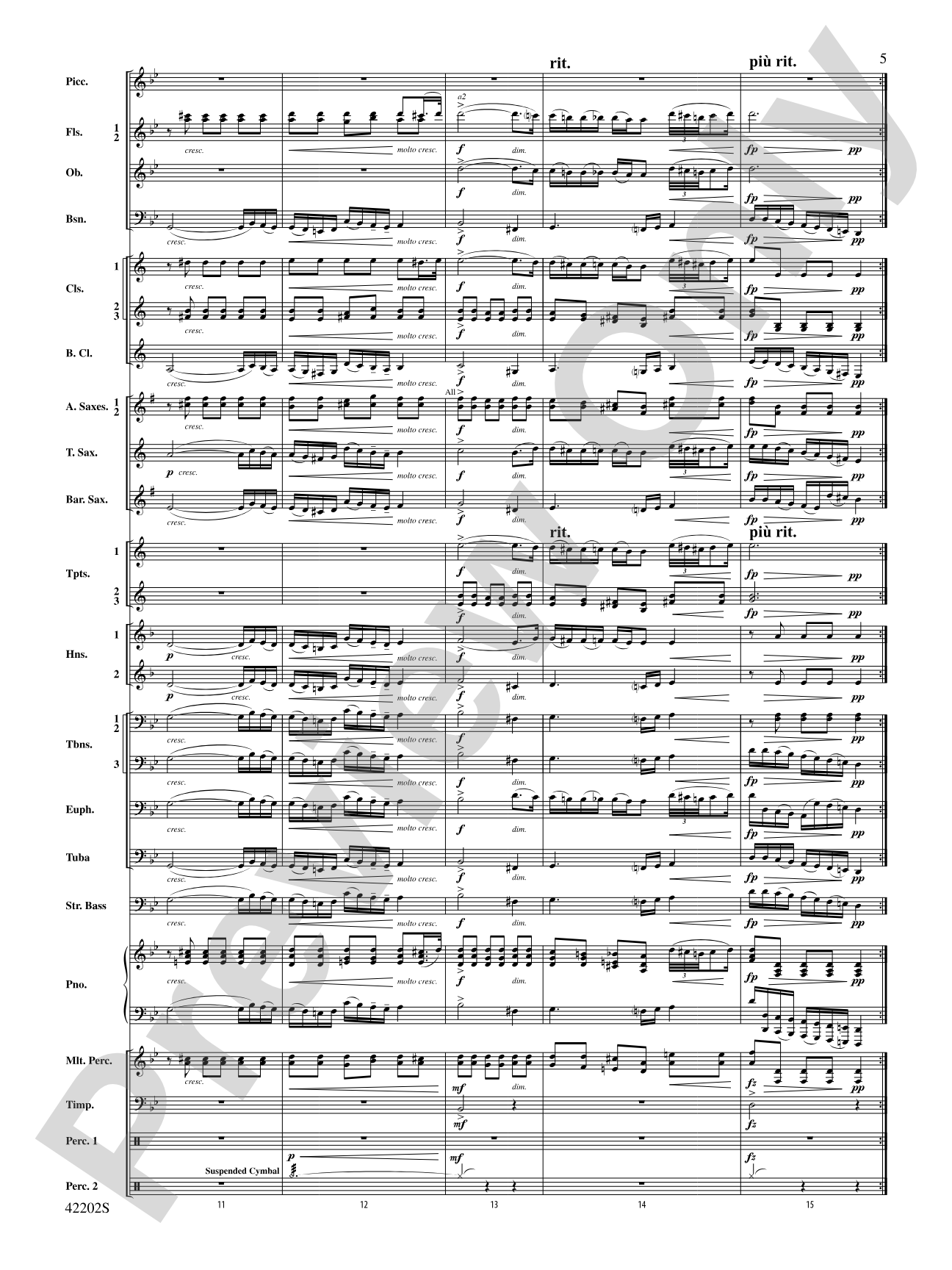 Air & Rigaudon: Concert Band Conductor Score & Parts