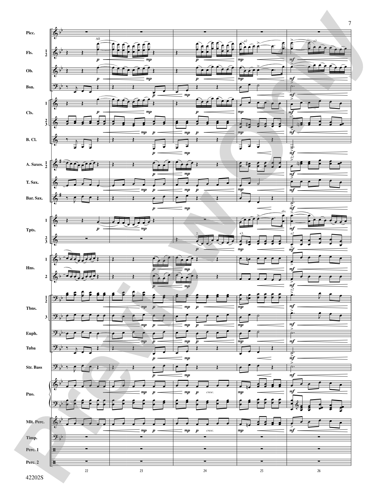 Air & Rigaudon: Concert Band Conductor Score & Parts