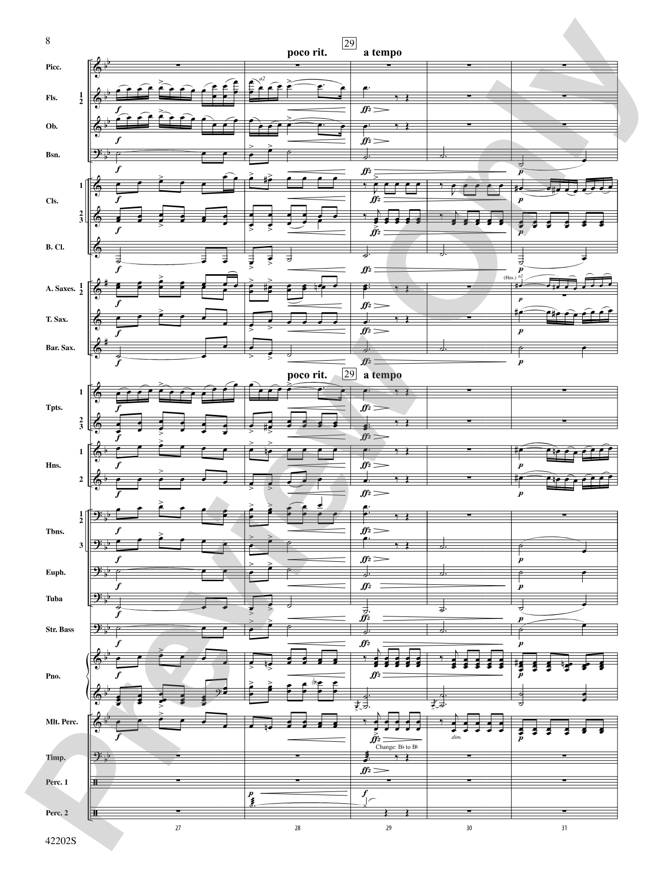 Air & Rigaudon: Concert Band Conductor Score & Parts