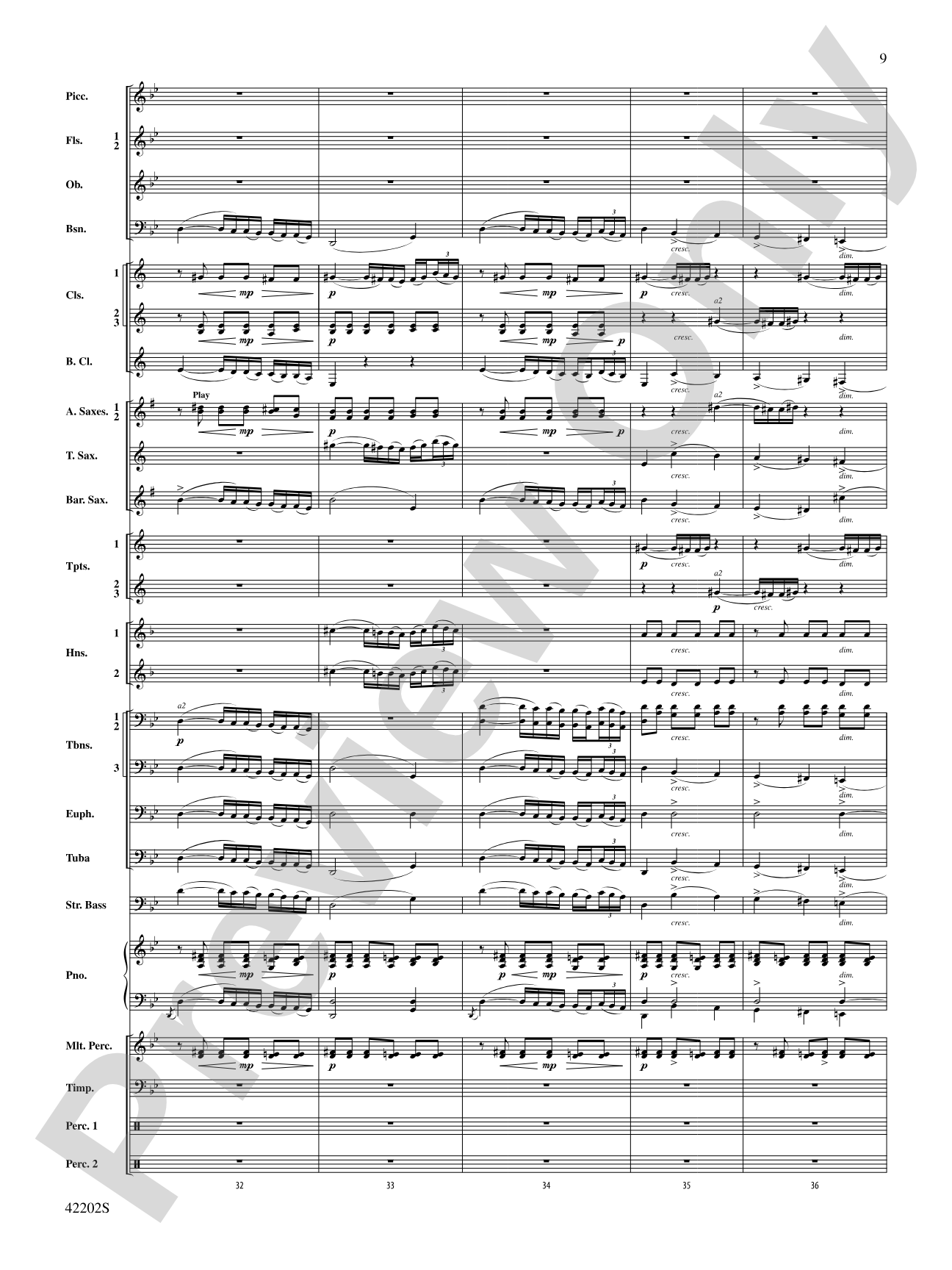 Air & Rigaudon: Concert Band Conductor Score & Parts