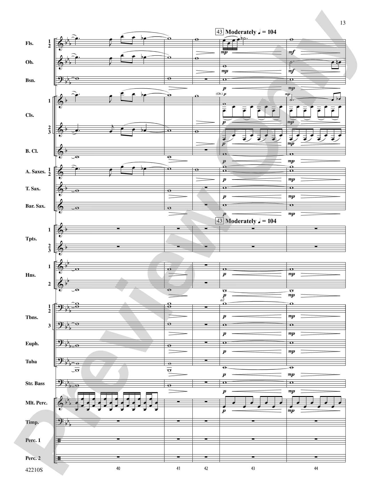 Beyond the Forest (from The Hobbit: The Desolation of Smaug): Concert Band Conductor Score & Parts