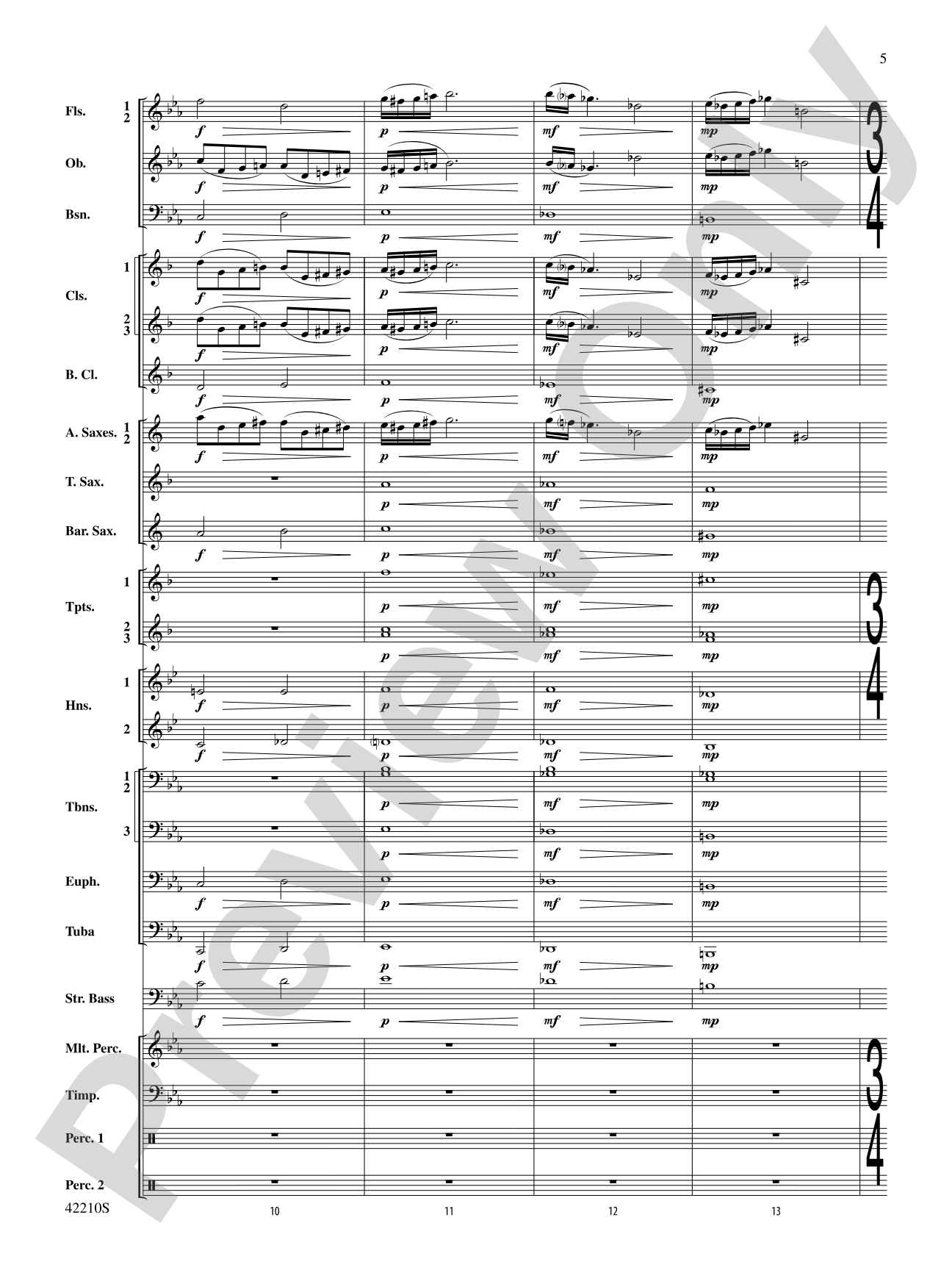 Beyond the Forest (from The Hobbit: The Desolation of Smaug): Concert Band Conductor Score & Parts