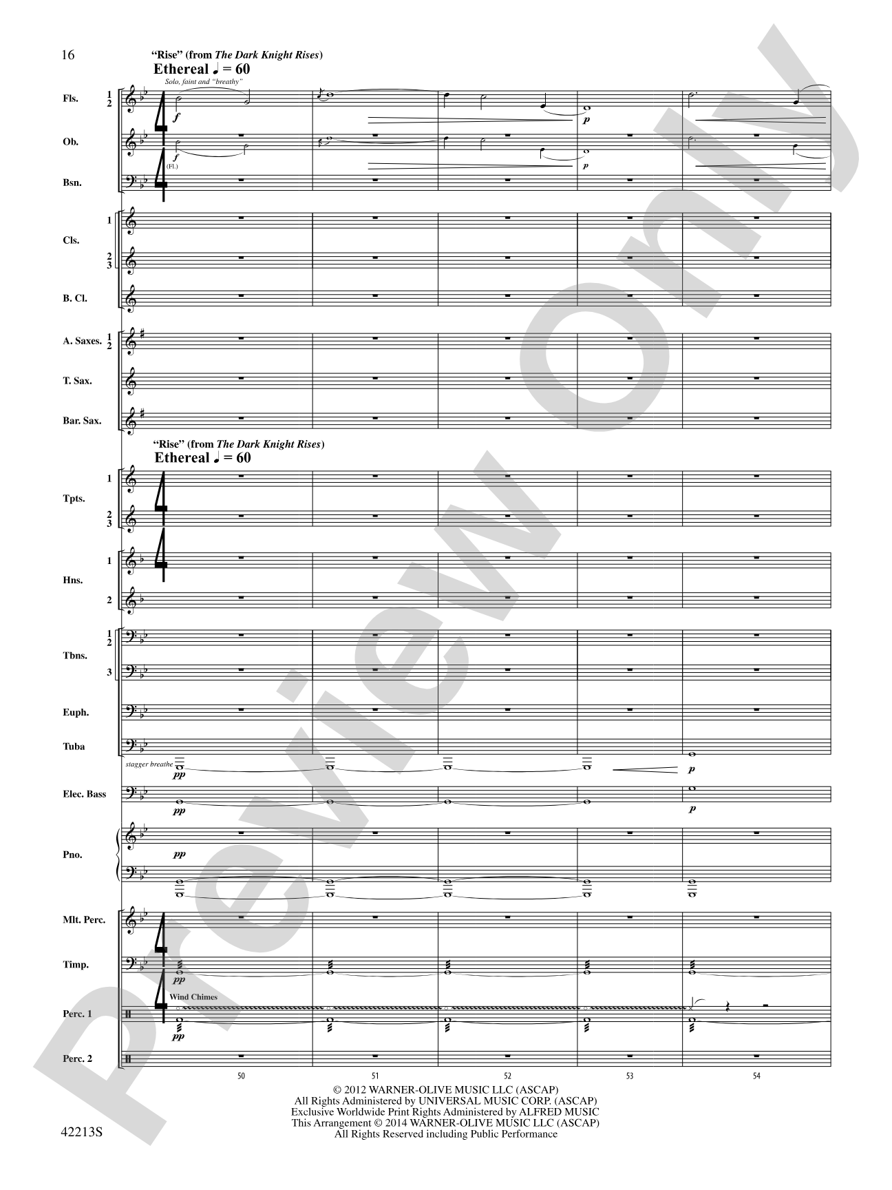 At the Movies with Hans Zimmer: Concert Band Conductor Score & Parts