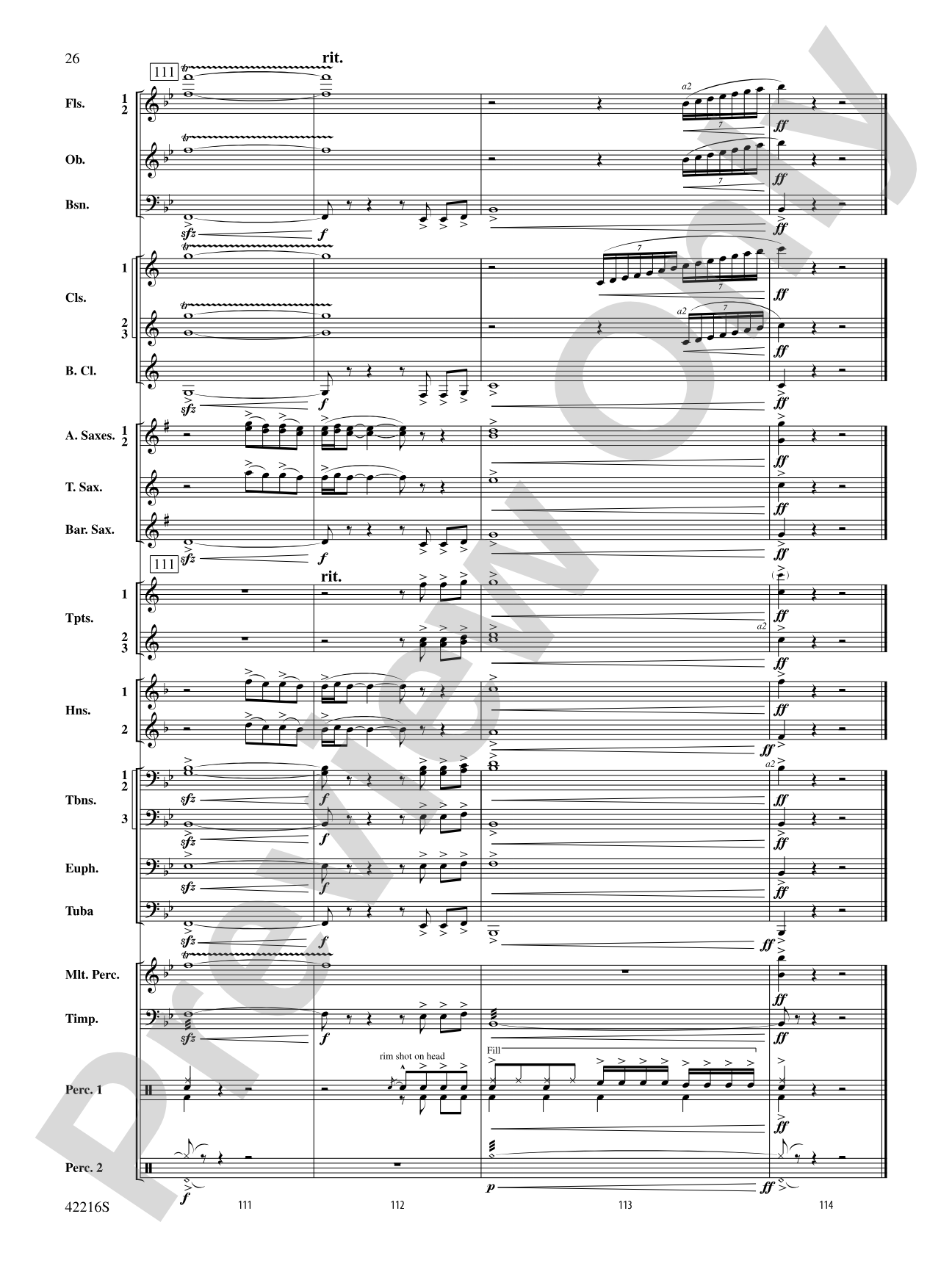 Mash-Up---Tribute Edition (Remembering Finn) (as featured on Glee): Concert Band Conductor Score & Parts