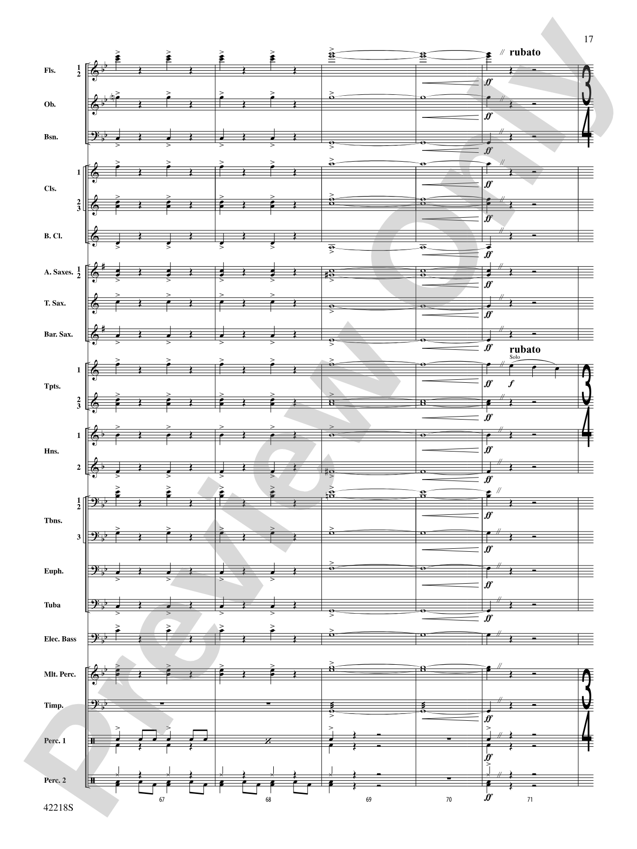 Tower of Power Greatest Hits: Concert Band Conductor Score & Parts