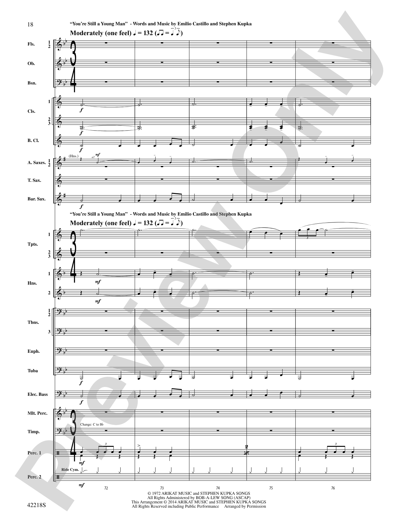 Tower of Power Greatest Hits: Concert Band Conductor Score & Parts