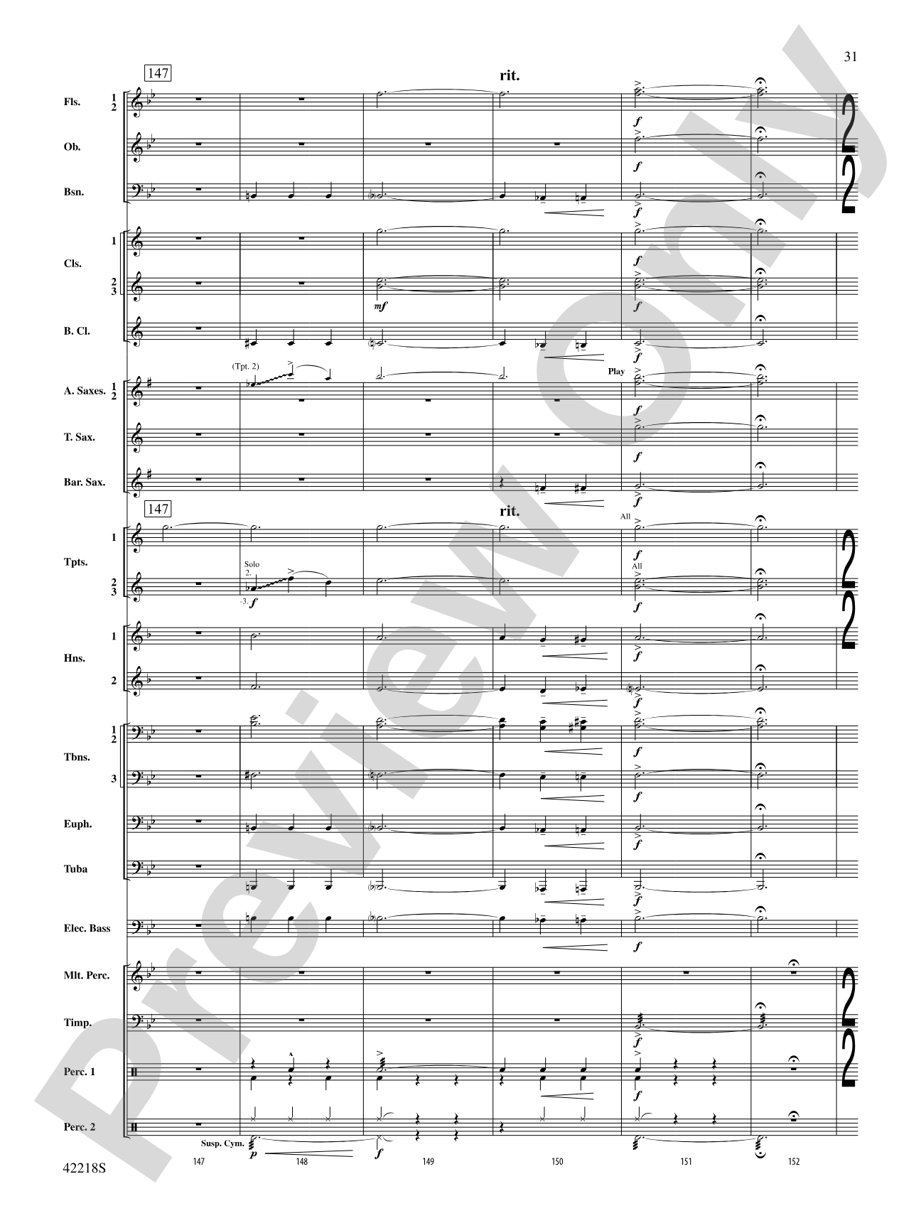 Tower of Power Greatest Hits: Concert Band Conductor Score & Parts