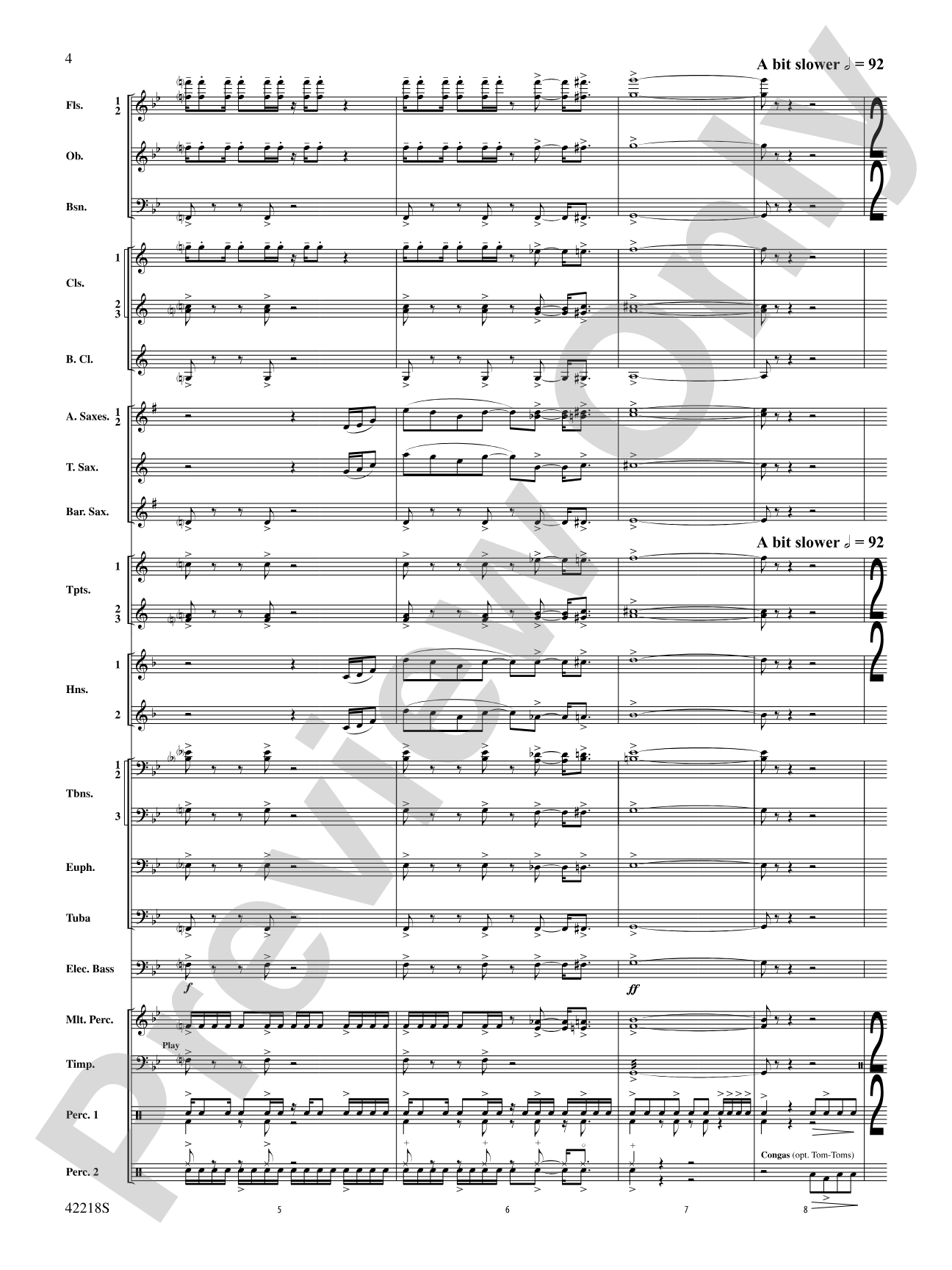 Tower of Power Greatest Hits: Concert Band Conductor Score & Parts