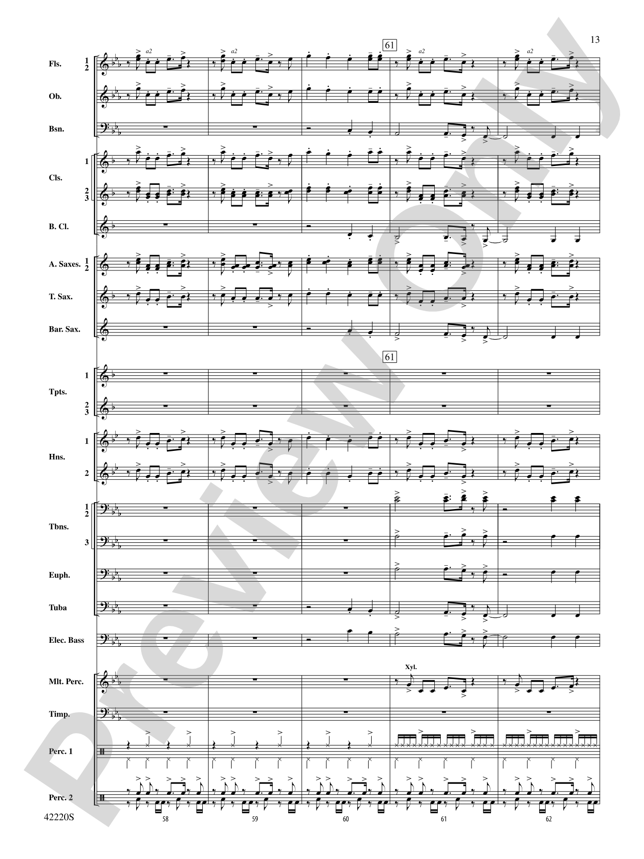Treasure: Concert Band Conductor Score & Parts