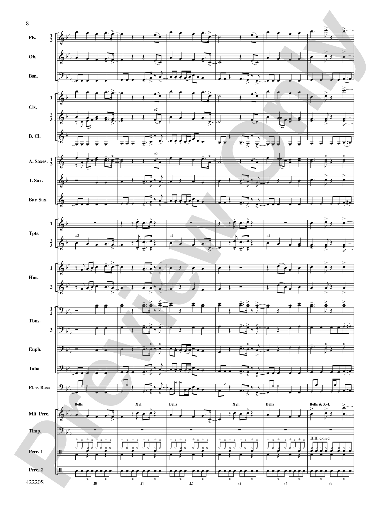 Treasure: Concert Band Conductor Score & Parts